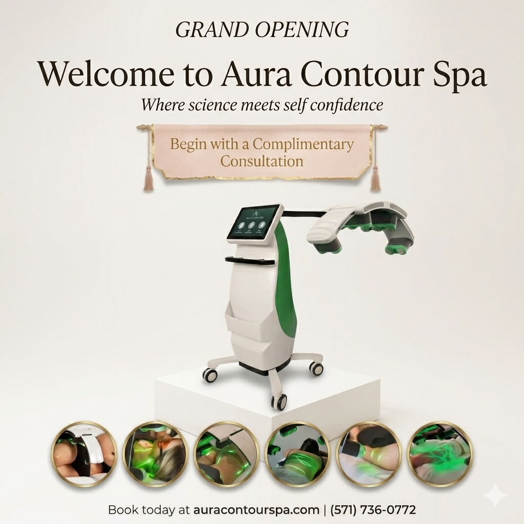 Aura Contour Spa Facebook ad: Begin with a Complimentary Consultation