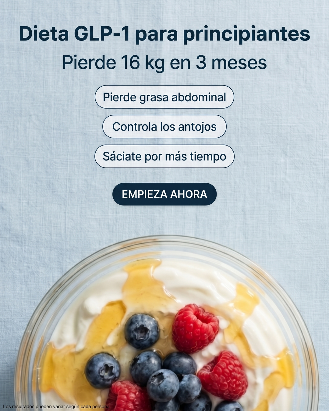 Eat Smart Every Day Facebook ad: ¡Solo 2 semanas para notar la diferencia!