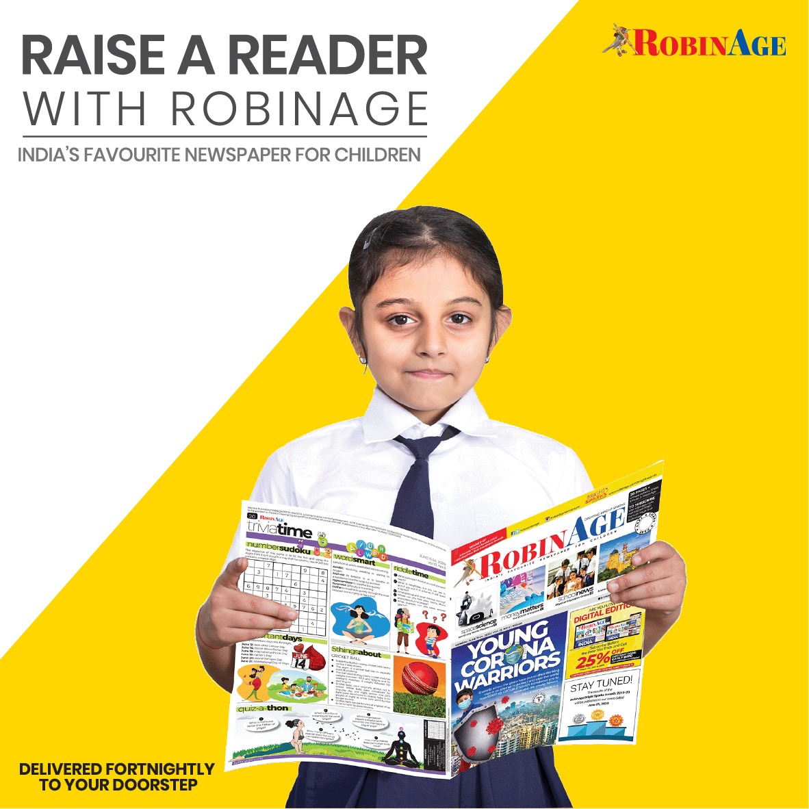 RobinAge: India's Favourite Newspaper for Children Facebook ad
