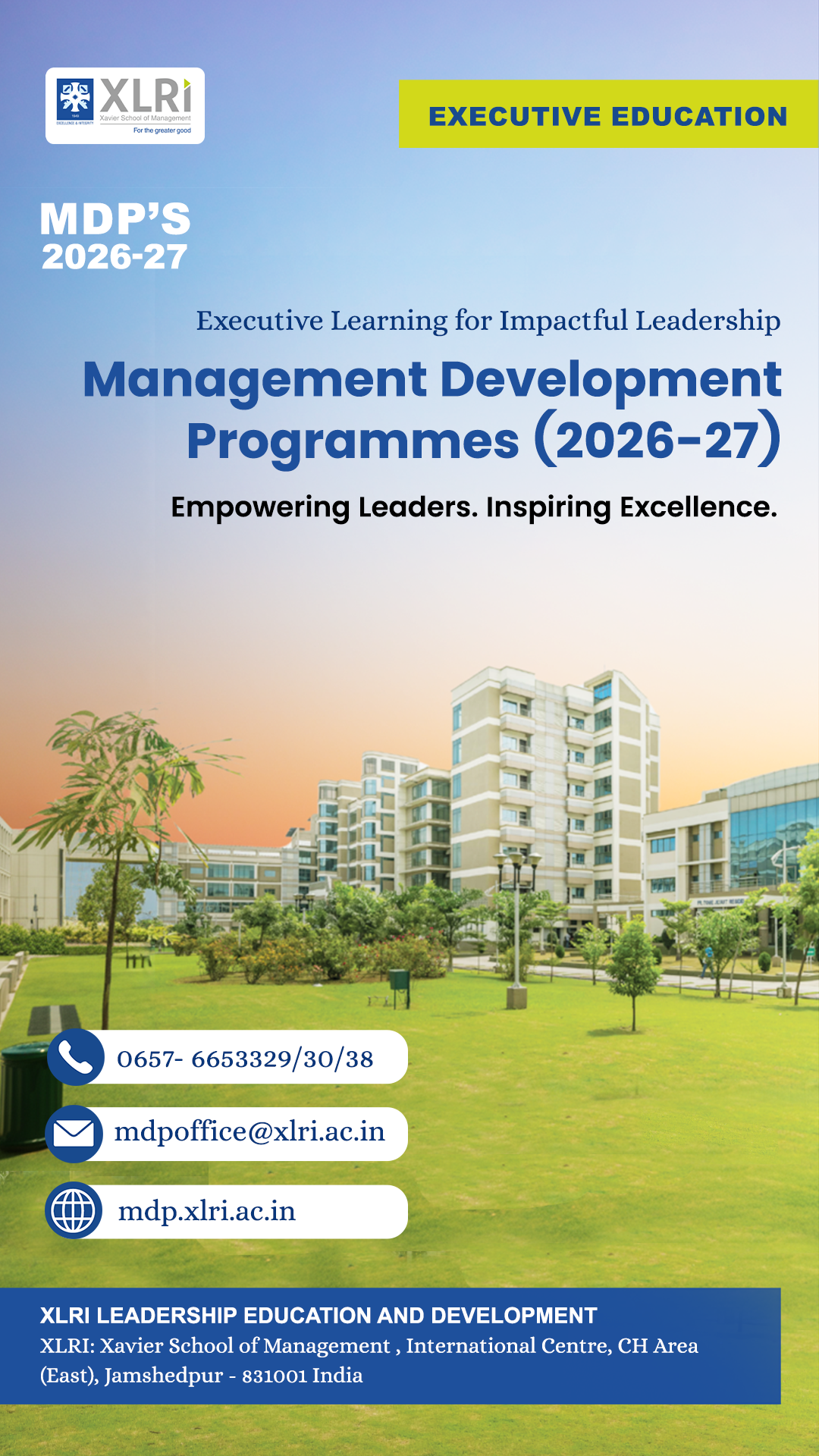 XLRI Corporate Programmes Facebook ad from Apr 3, 2026
