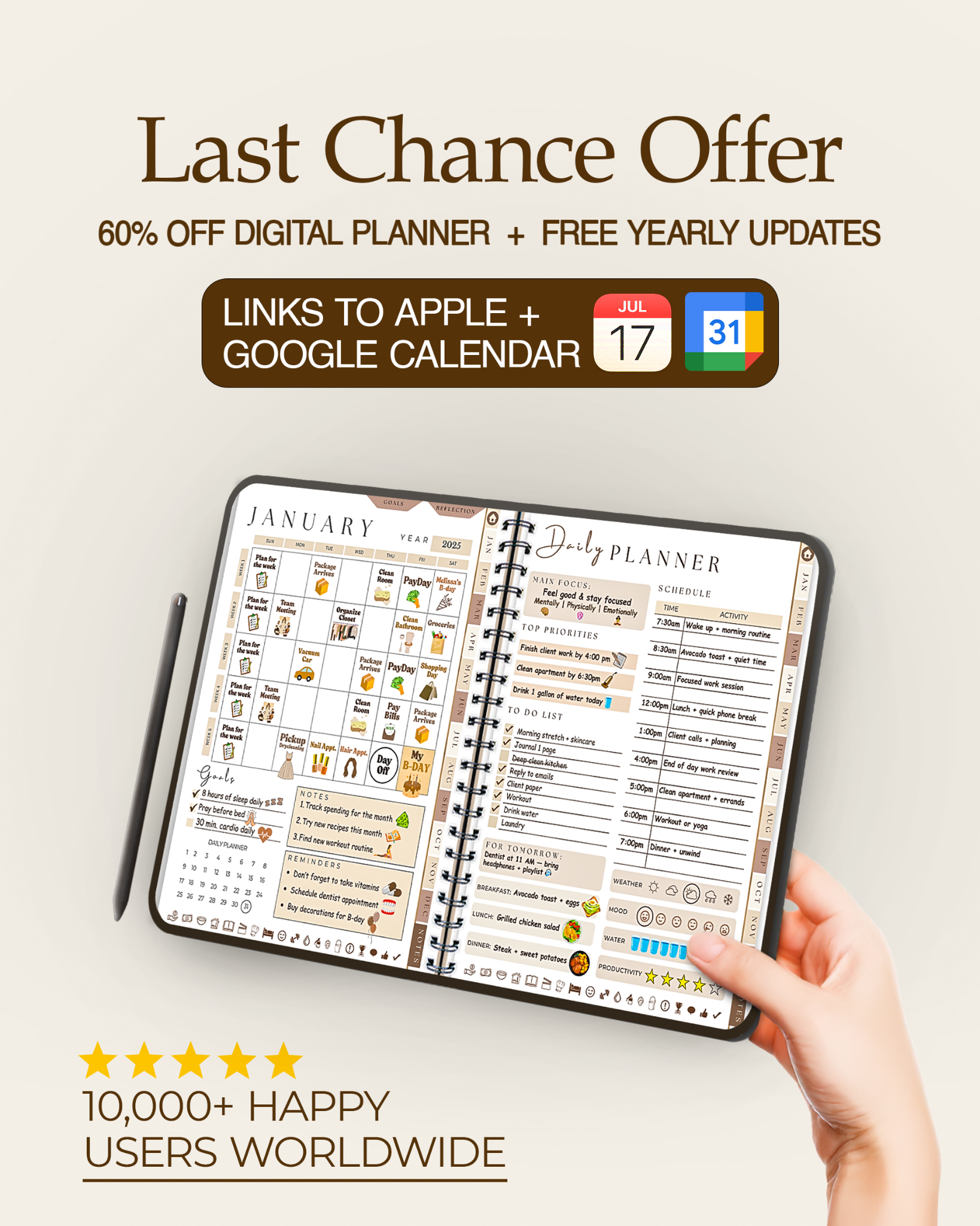Plannifyit Planners Facebook ad: Last Chance Planner Offer
