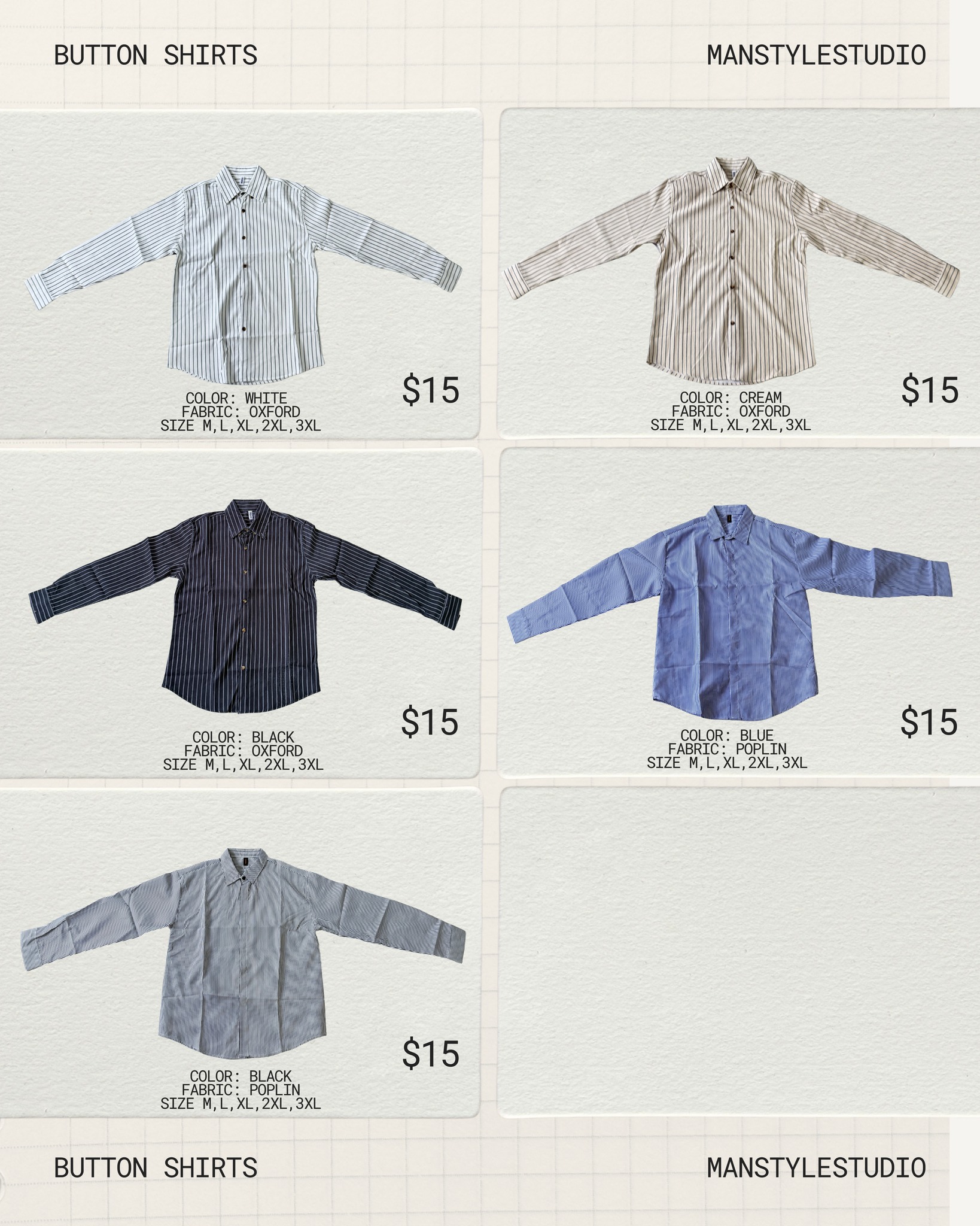 ManStyle.Cambodia Facebook ad: Men's Button Shirts Collection ស្តុកថ្មី ទាន់សម័យបំផុត!