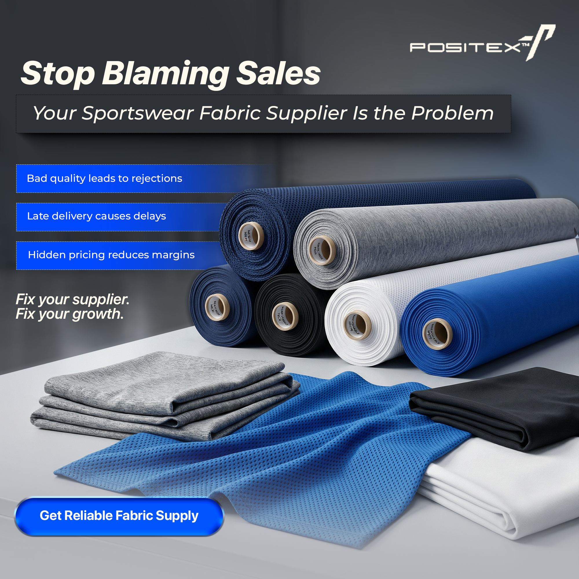 Positex- Sportswear Fabric Supplier Facebook ad