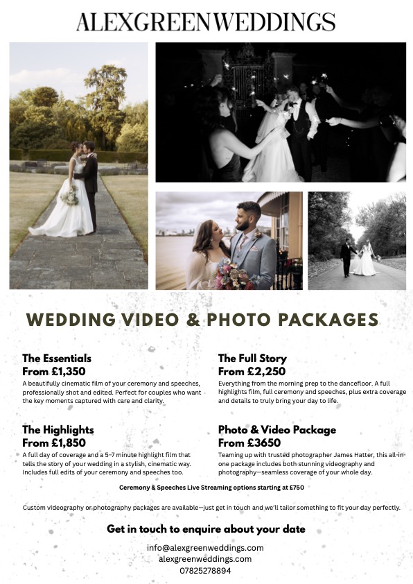 Alex Green Weddings Facebook ad from Jan 13, 2026
