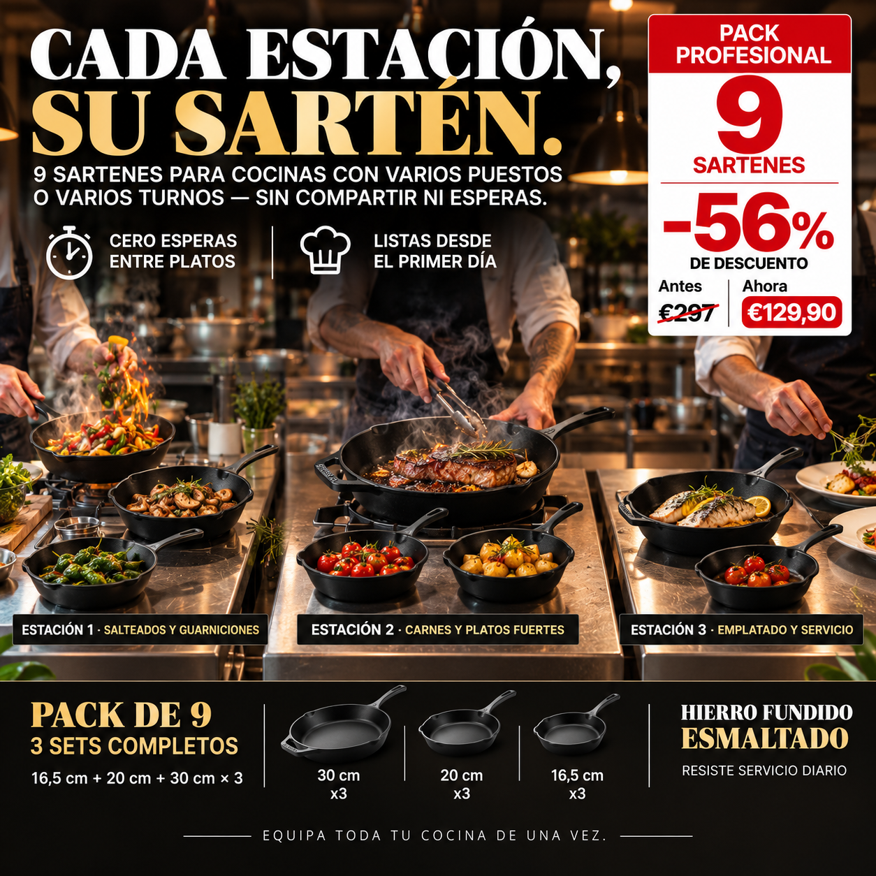 Bruselas Cocina Spain Facebook ad: Sirve en Sartén Como en Gastrobares