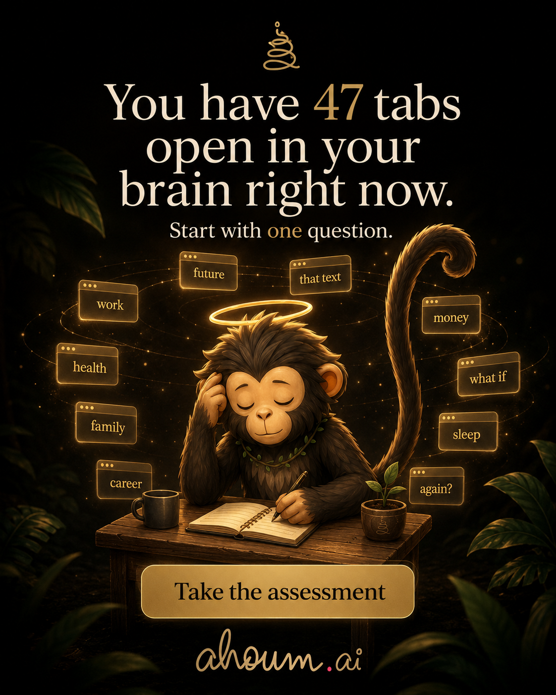 Ahoum Facebook ad: See Your Mind Clearly