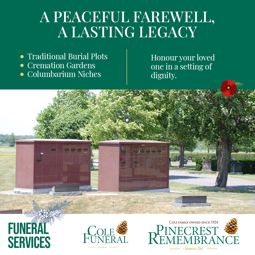 Cole Funeral Services Facebook ad: Dignified Funerals in a Place of Reflection & Peace