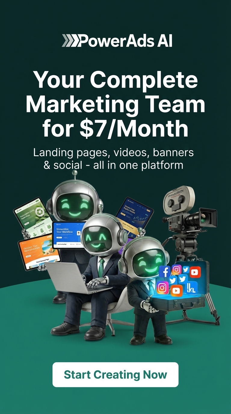 PowerAds.Ai Facebook ad: Struggle with marketing? this AI will advertise your…