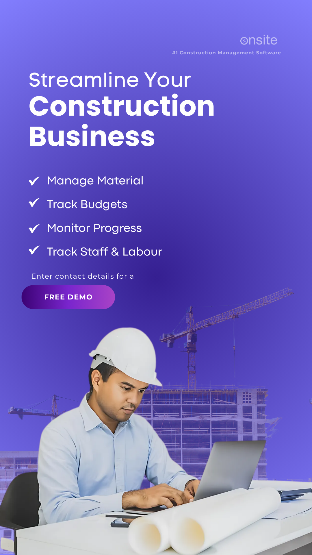 Onsite - Construction App Facebook ad