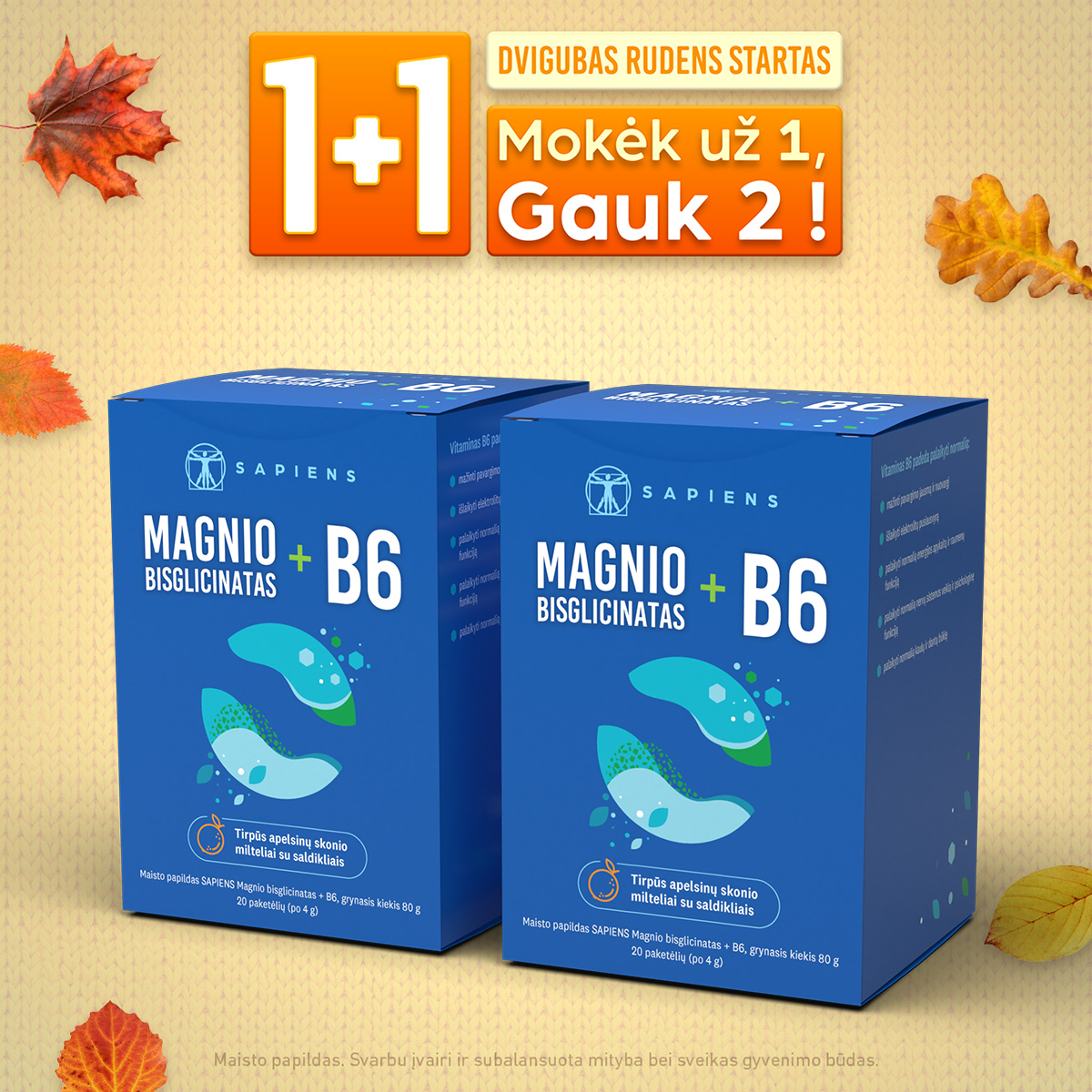 Sapiens Facebook ad: LIPOSOMINIS MAGNIS 1+1