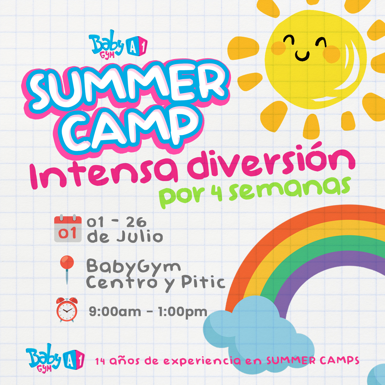 Babygym Pitic Facebook ad: ¡4 SEMANAS LLENAS DE DIVERSIÓN en nuestro!