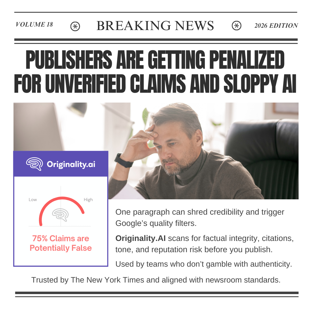 Originality.AI - AI Detection and Plagiarism Checking Facebook ad