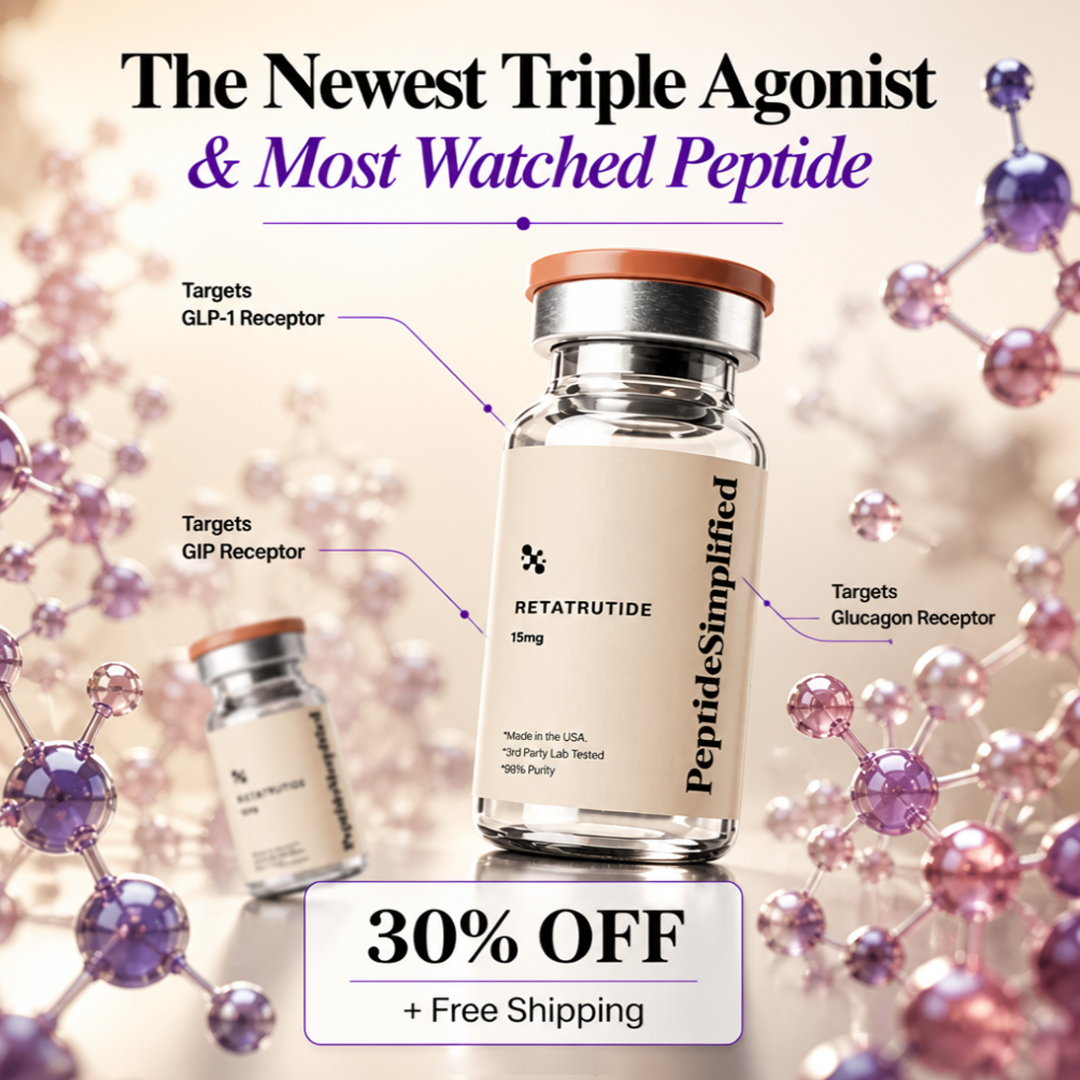 Peptides Simplified Facebook ad: The Most Watched Peptide In Research.