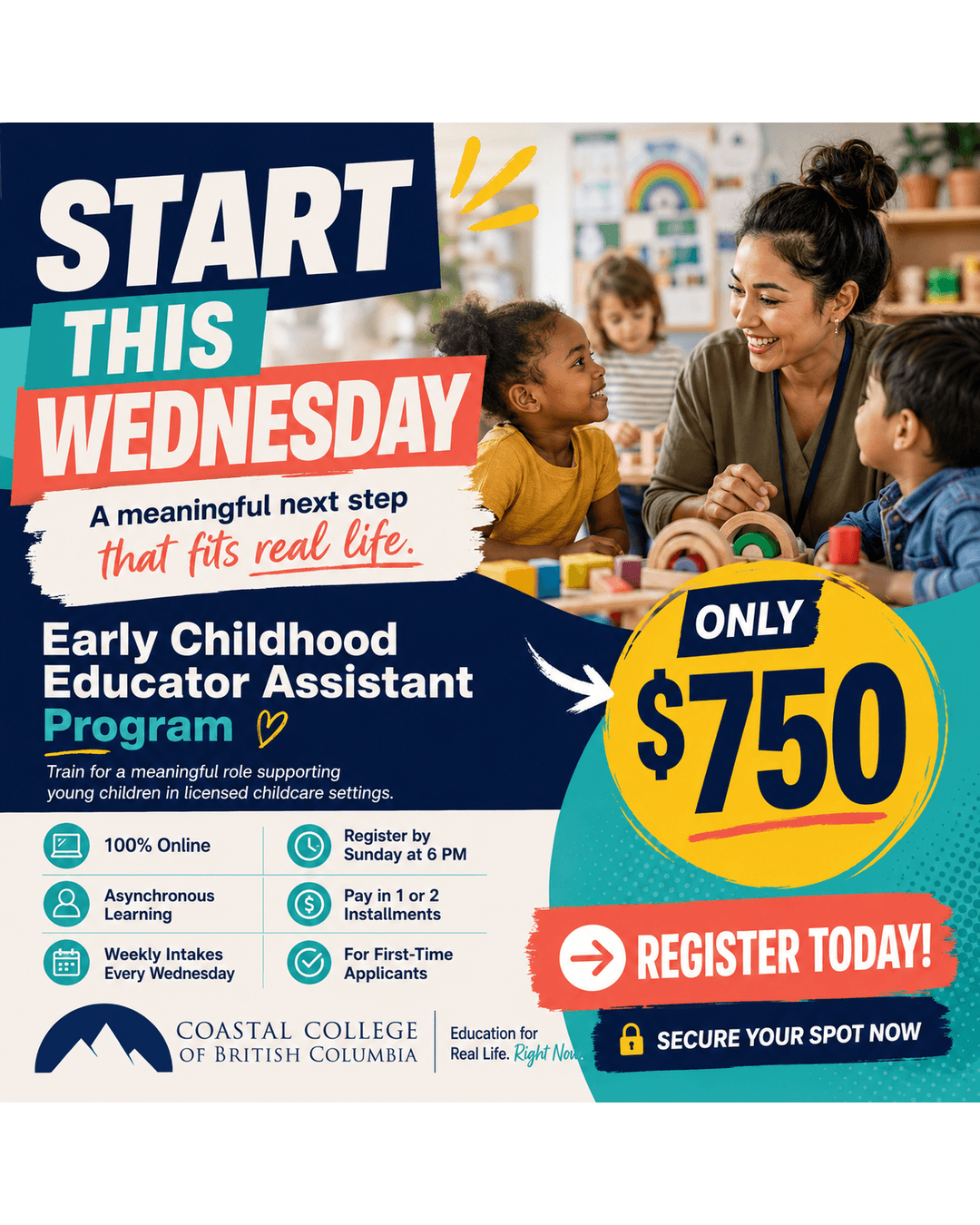 Coastal College of British Columbia Facebook ad