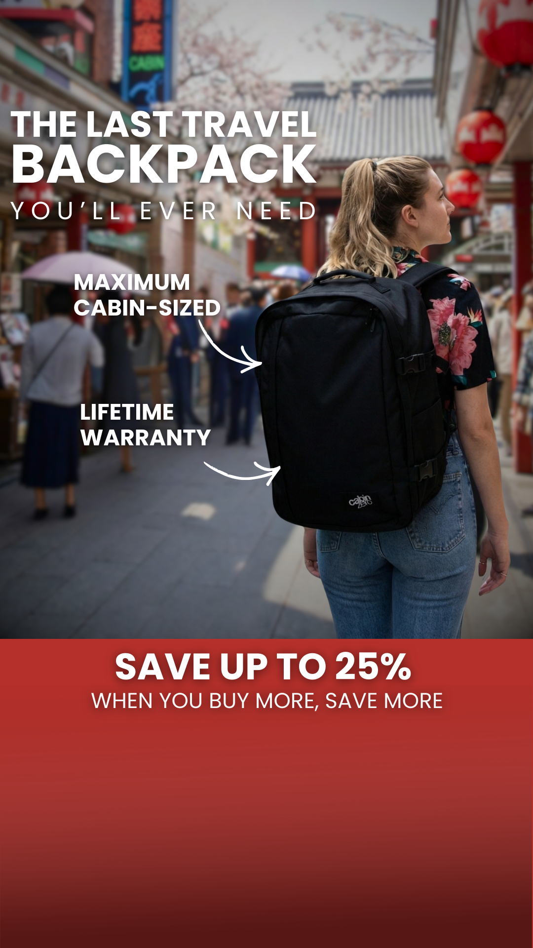 CabinZero Facebook ad