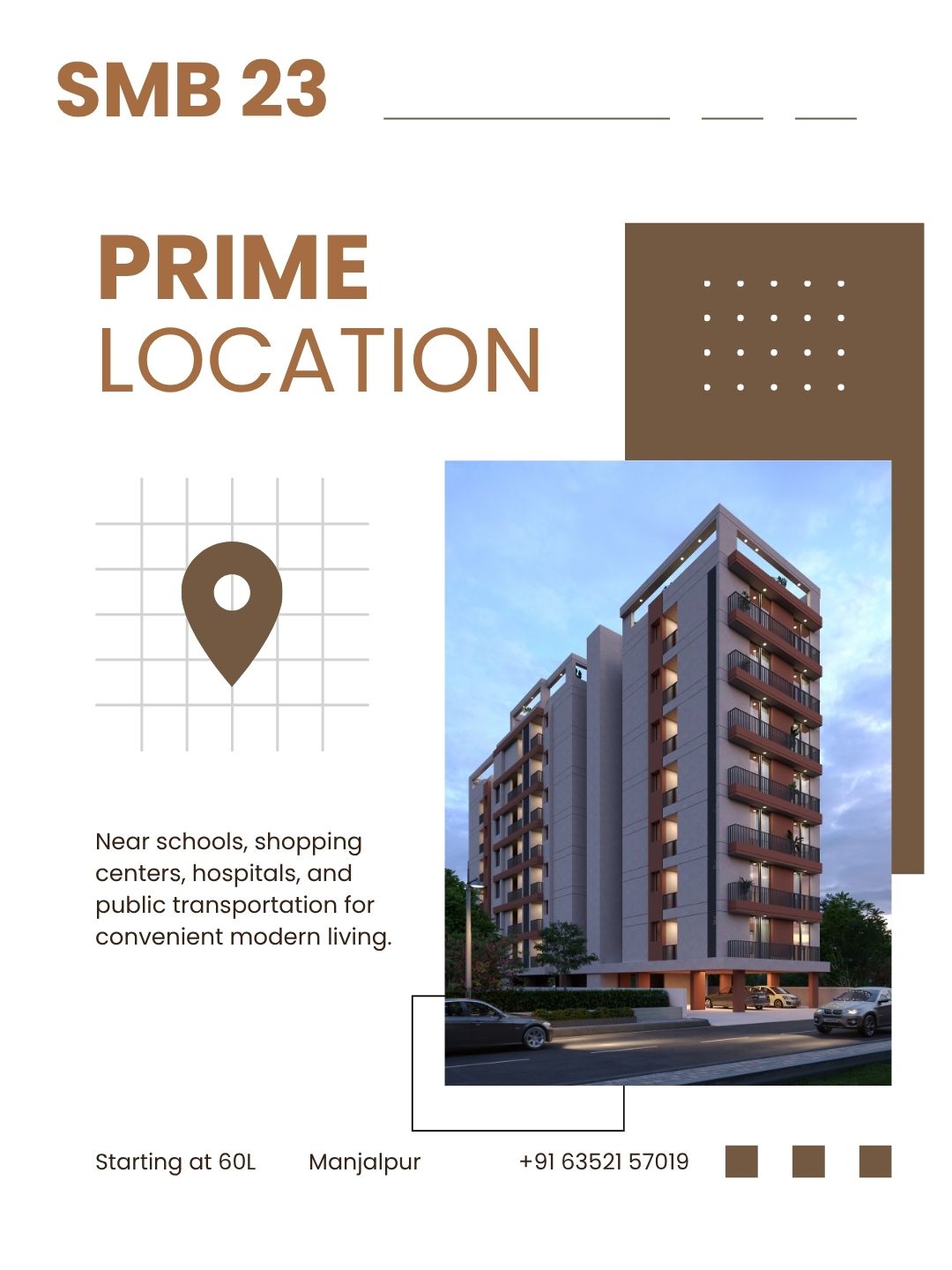 SMB 23 Facebook ad: Find balance between city access and peaceful living.