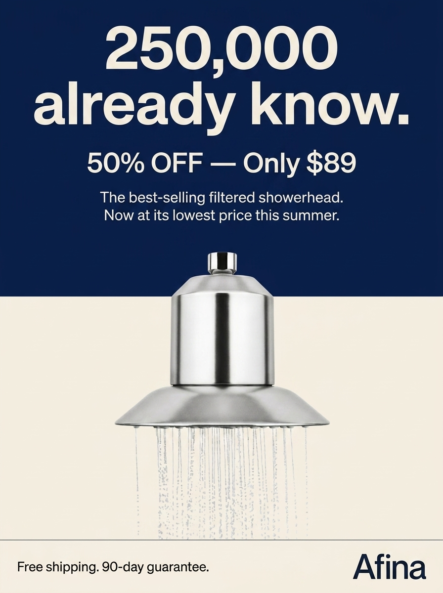 Showerlabs Facebook ad