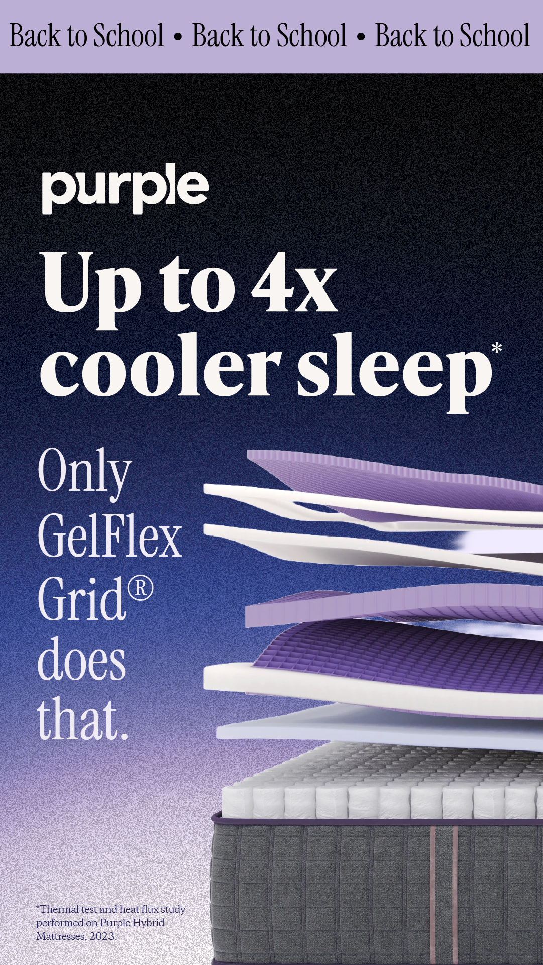 Purple Facebook ad