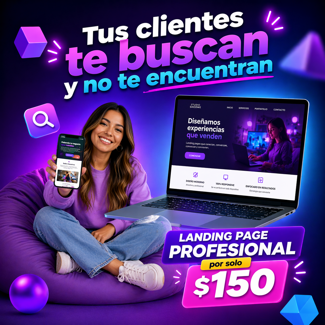 Antoshka Dev Marketing Facebook ad: ¡Hoy Brilla Tu Negocio!