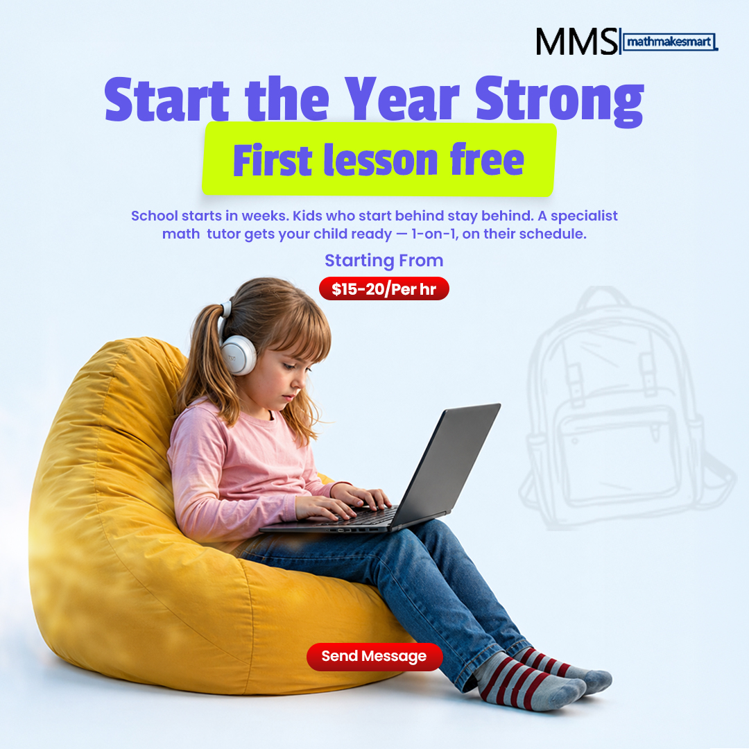 mathmakesmart.com Facebook ad: Start the Year Strong