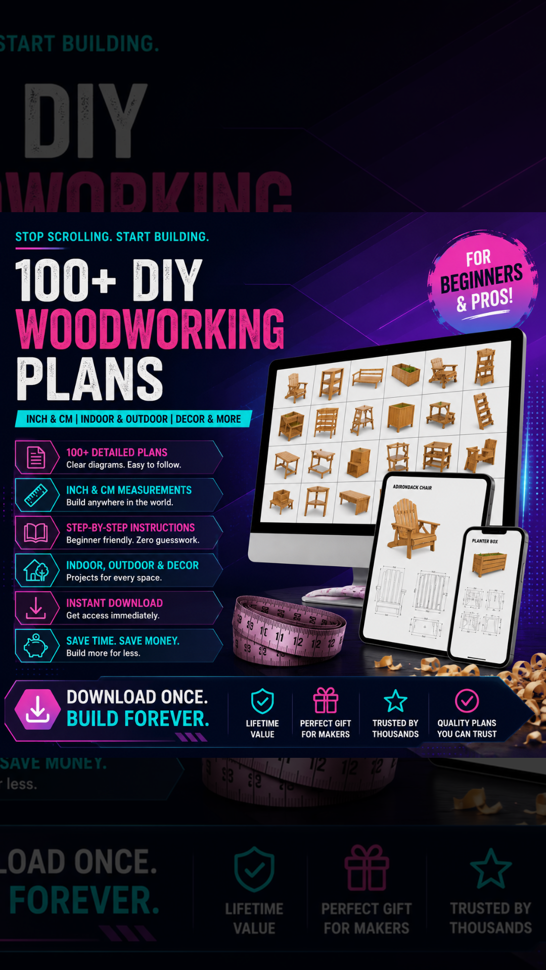 WoodCrafts DIY Facebook ad