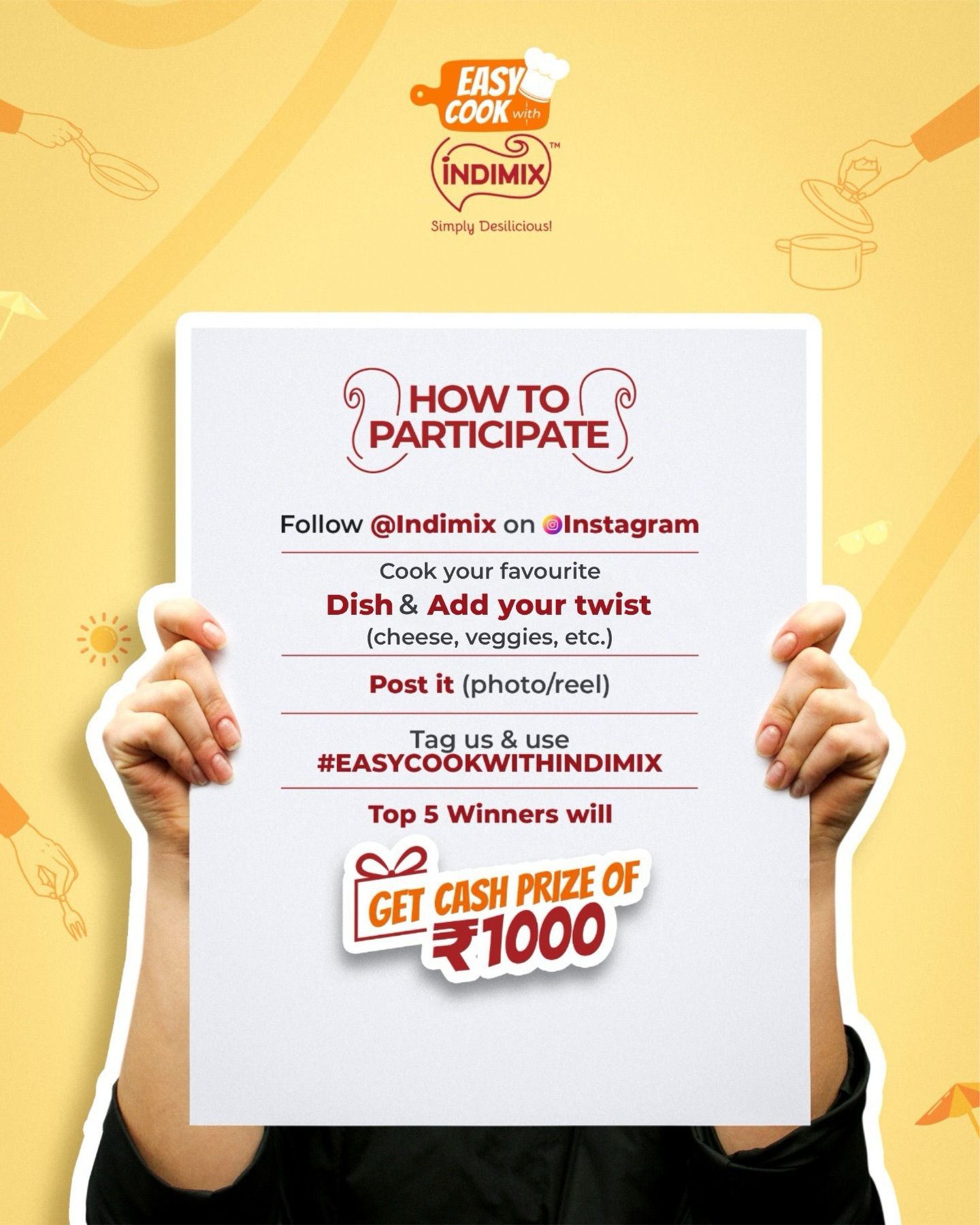 Indimix Facebook ad: Turn your everyday cooking into a winning moment