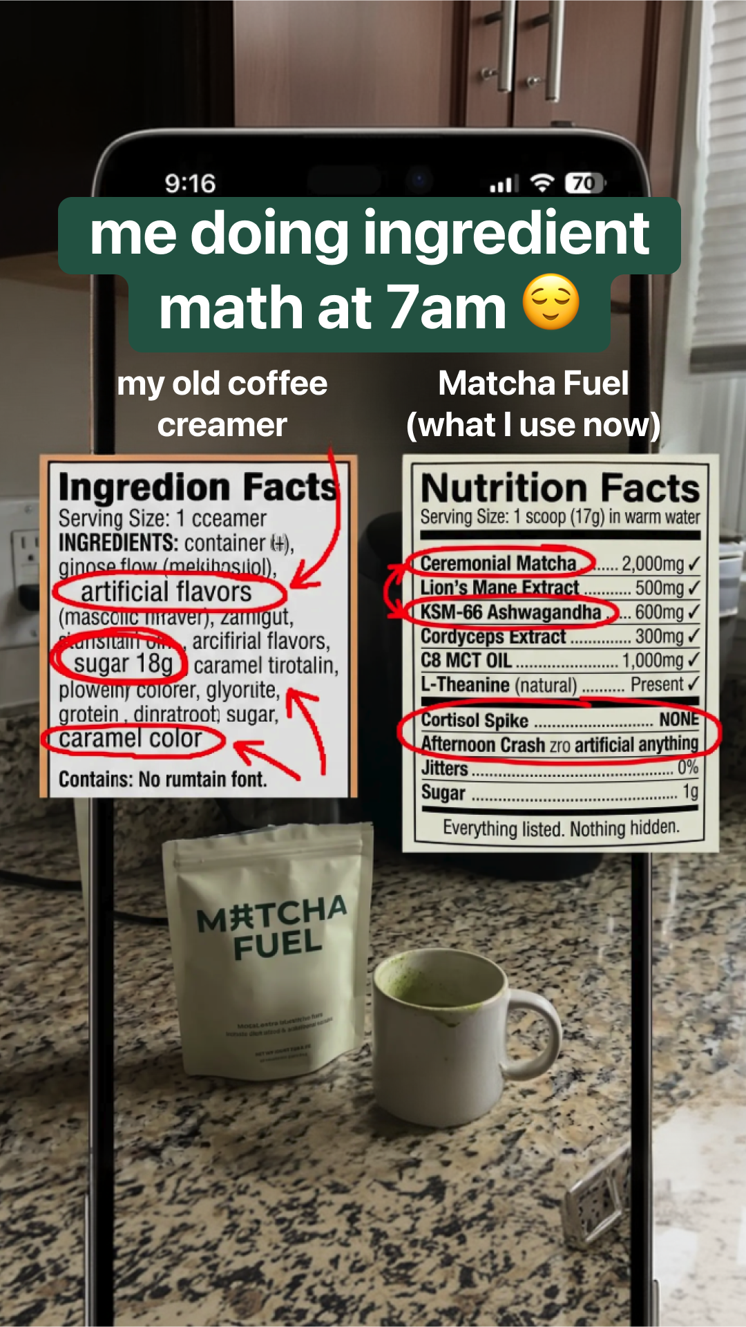 Matcha Fuel Facebook ad