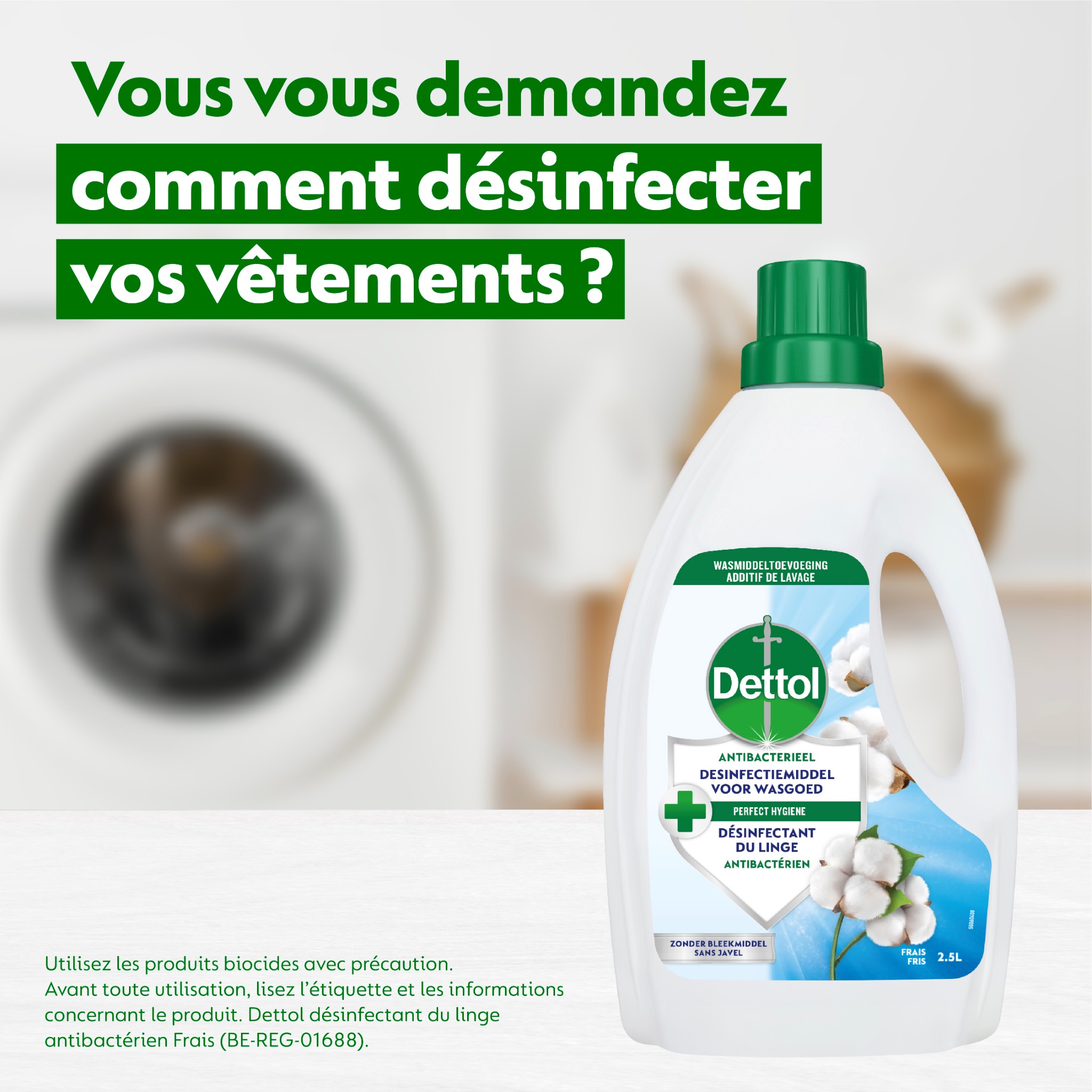 Dettol België / Belgique Facebook ad: Dites adieu aux mauvaises odeurs!