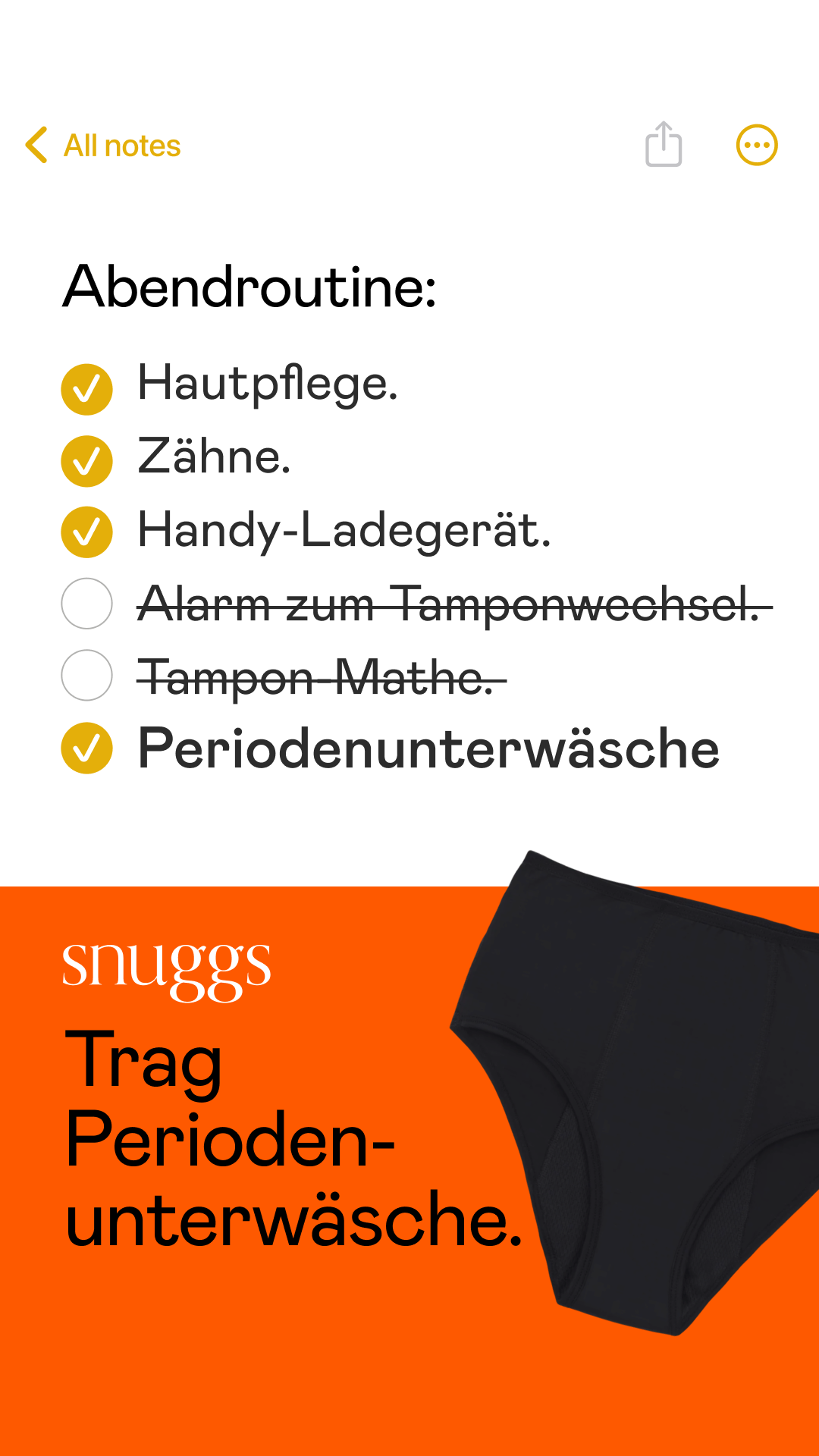 snuggs Facebook ad