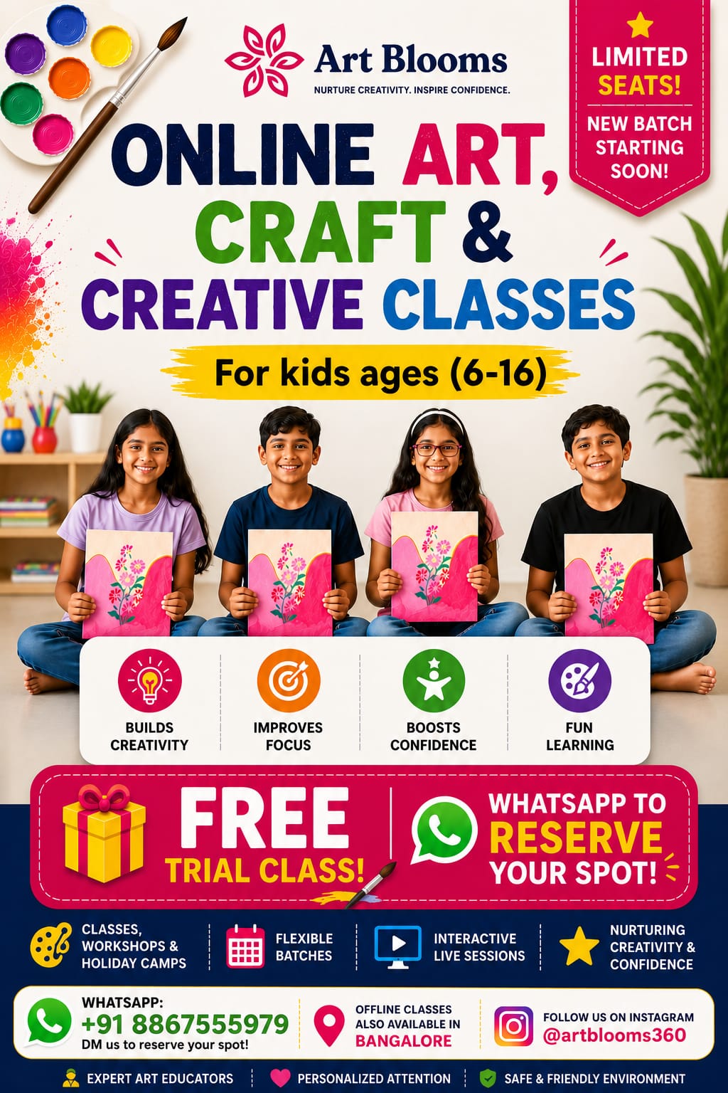 Art Blooms Facebook ad: Enquire Now!