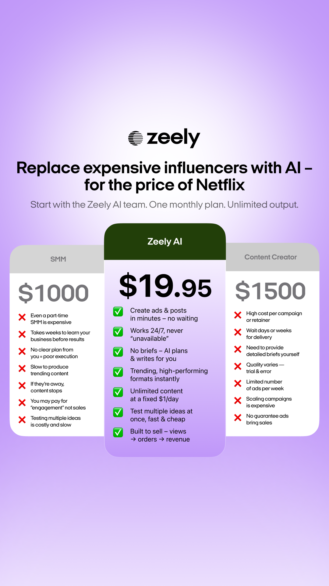 Zeely Facebook ad