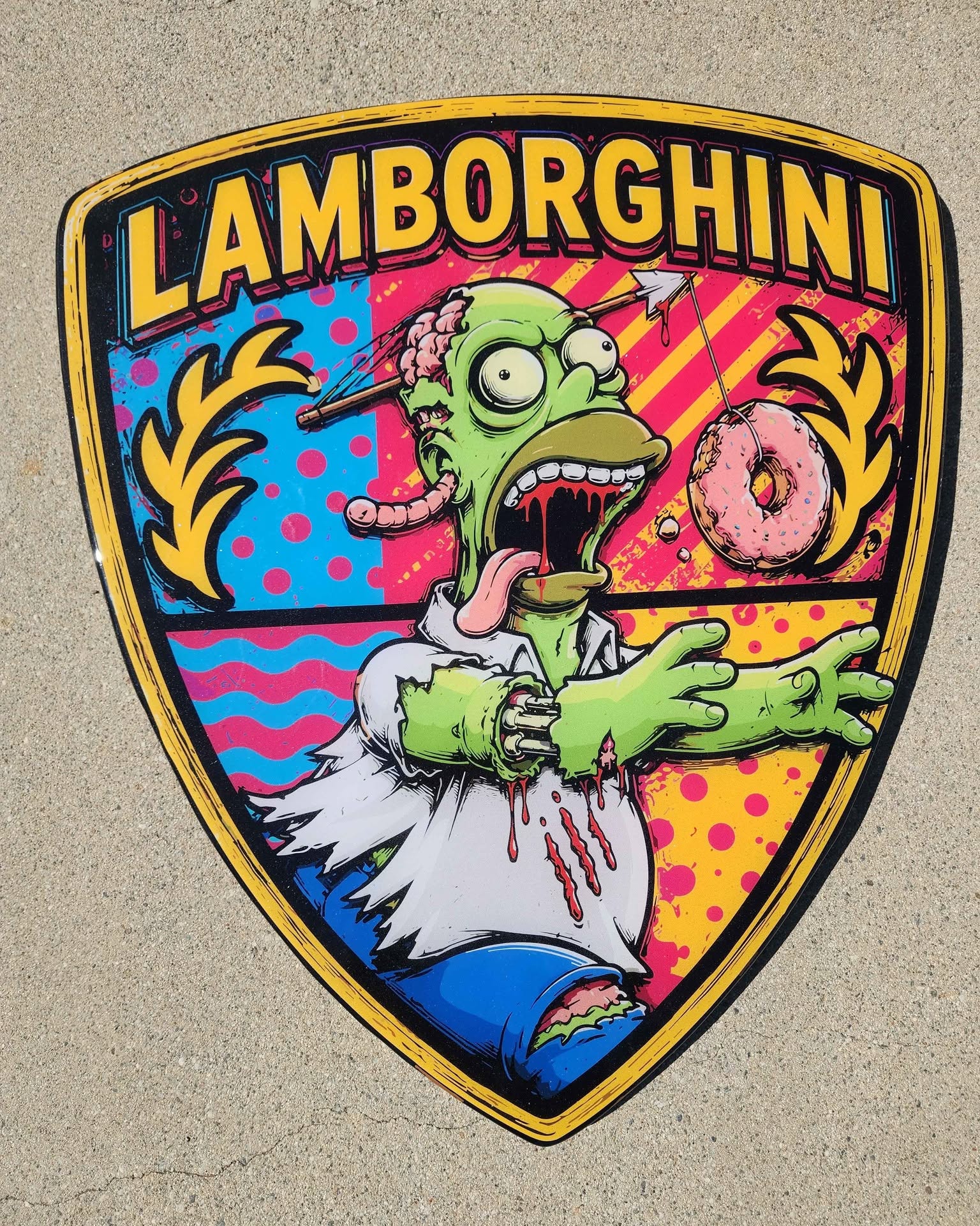 Samantha Aguilar Facebook ad: The Simpsons Lamborghini Wooden Garage Sign, 22inch