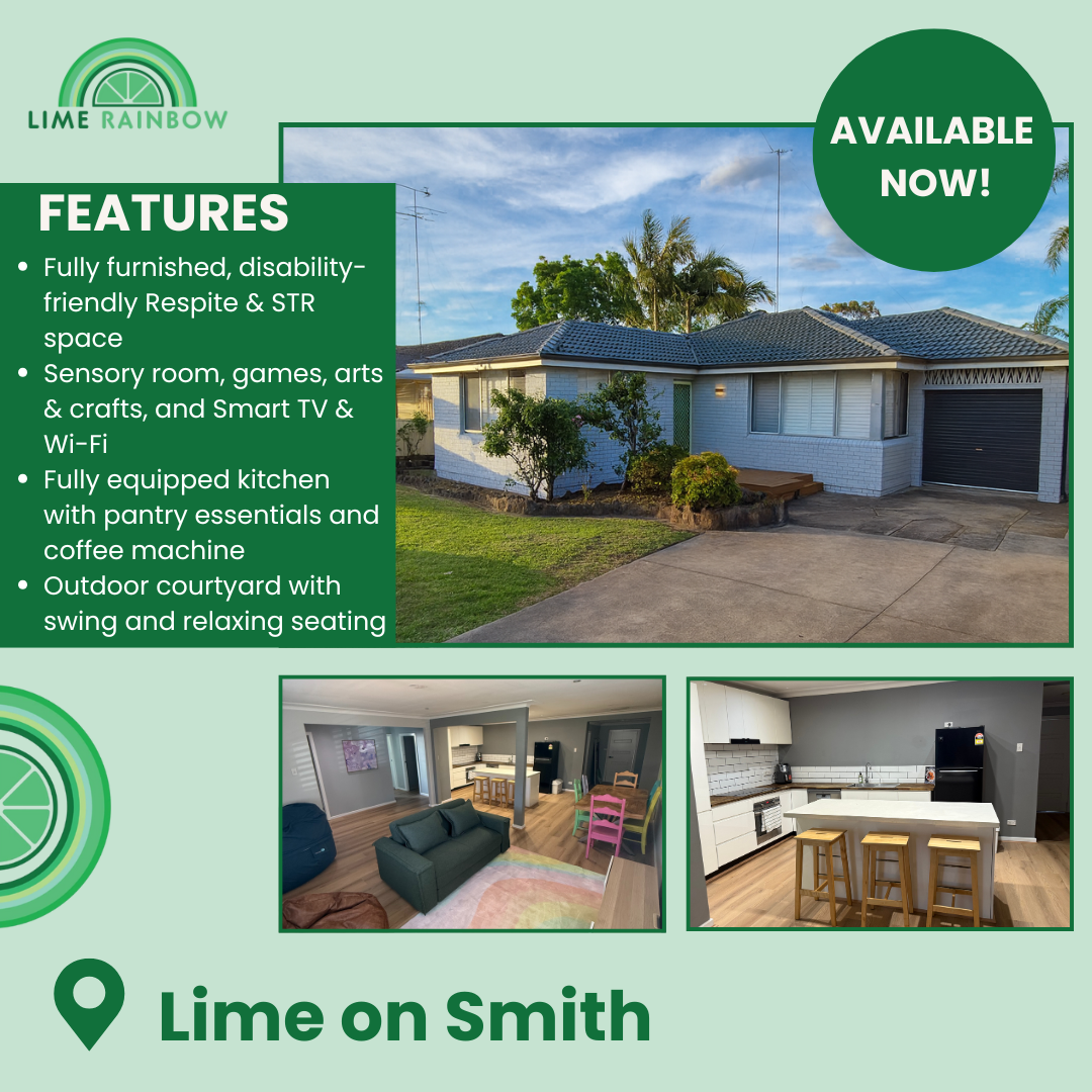 Lime Rainbow - Disability Services Provider Facebook ad: Looking for a Respite or STR home in South Penrith that…
