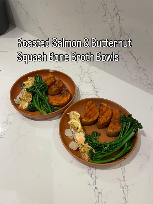 Zoom by Ocado Facebook ad: Fresh Salmon + roasted squash + healing broth…