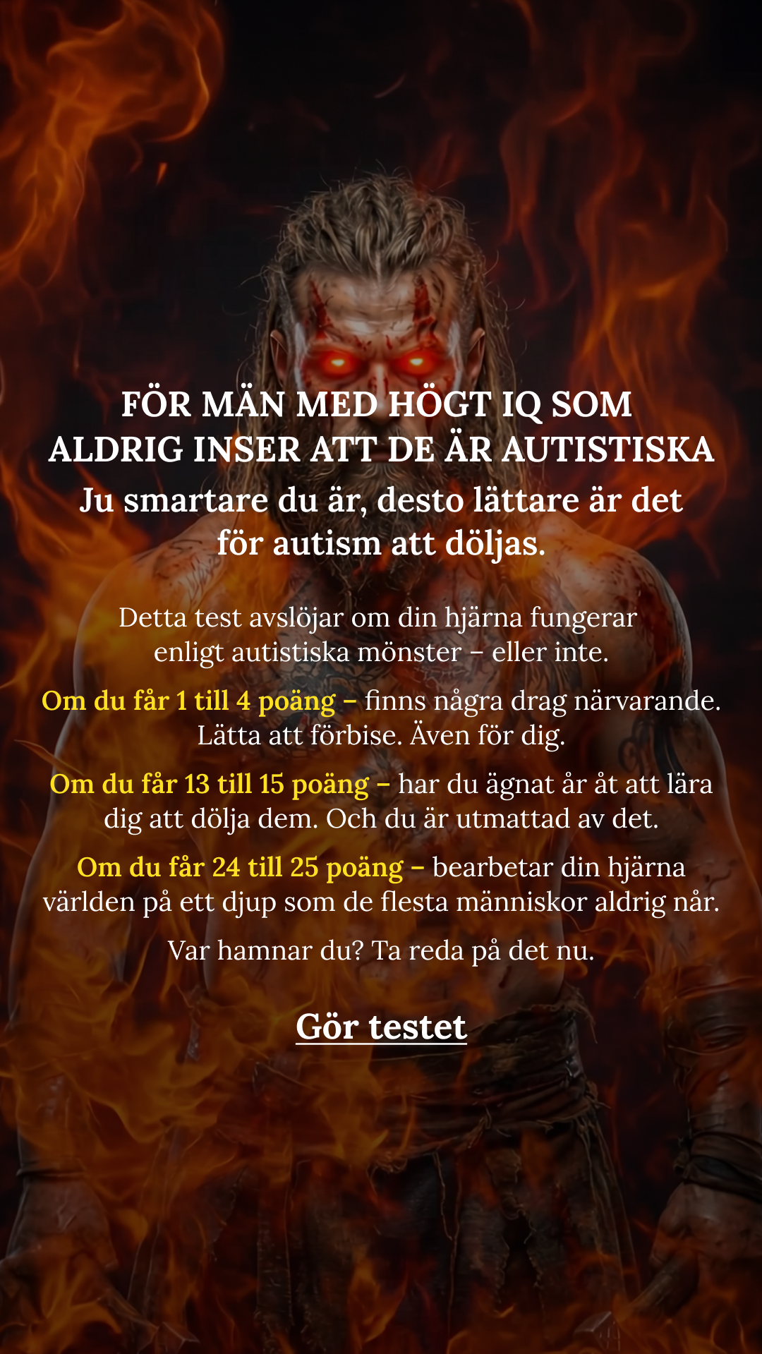 Free International IQ Test Facebook ad