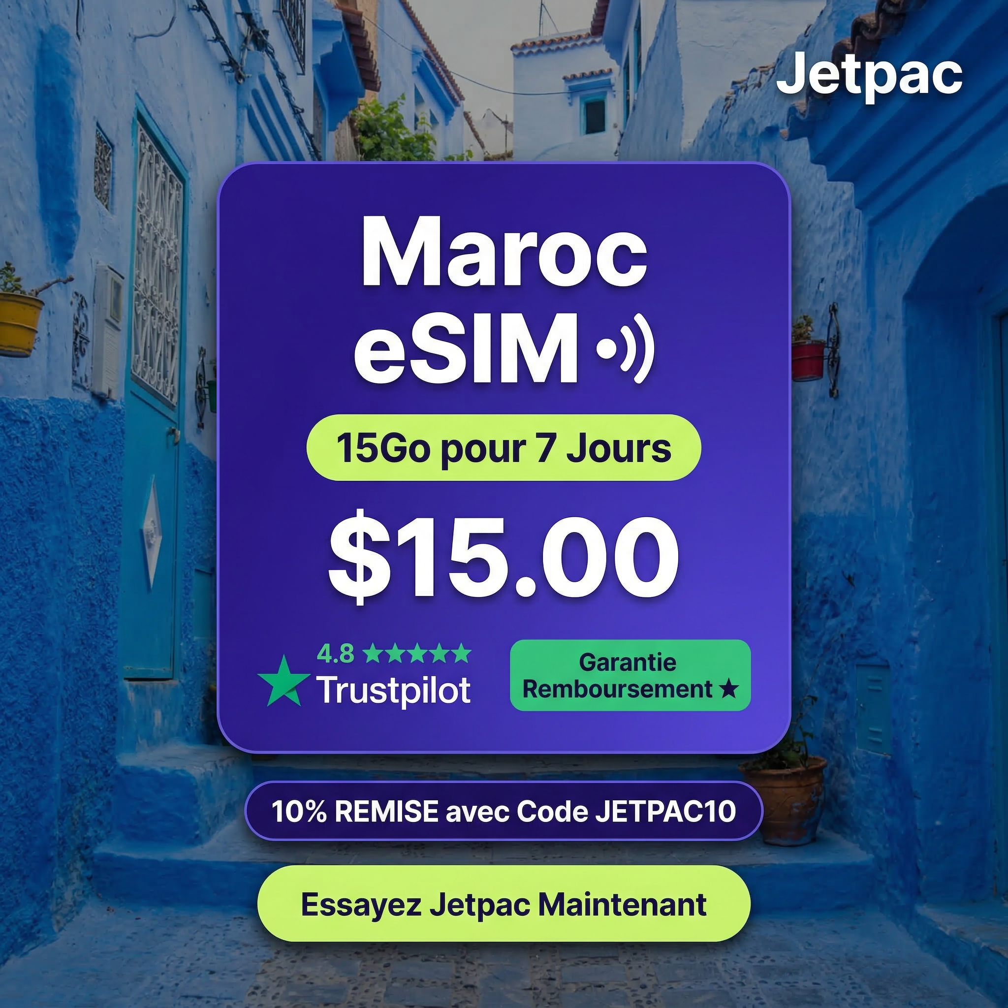 Jetpac Facebook ad