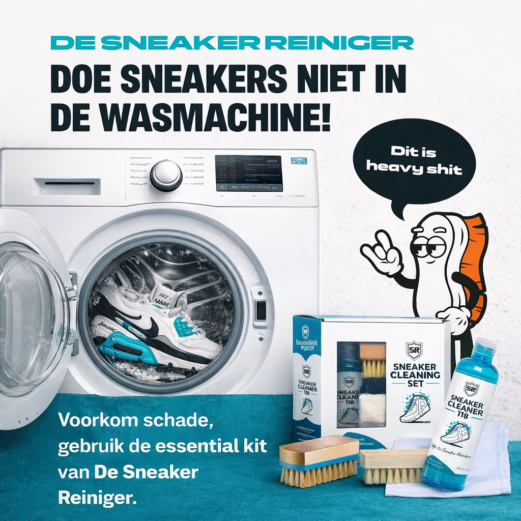 De Sneaker Reiniger Facebook ad: Doe sneakers niet in de wasmachine
