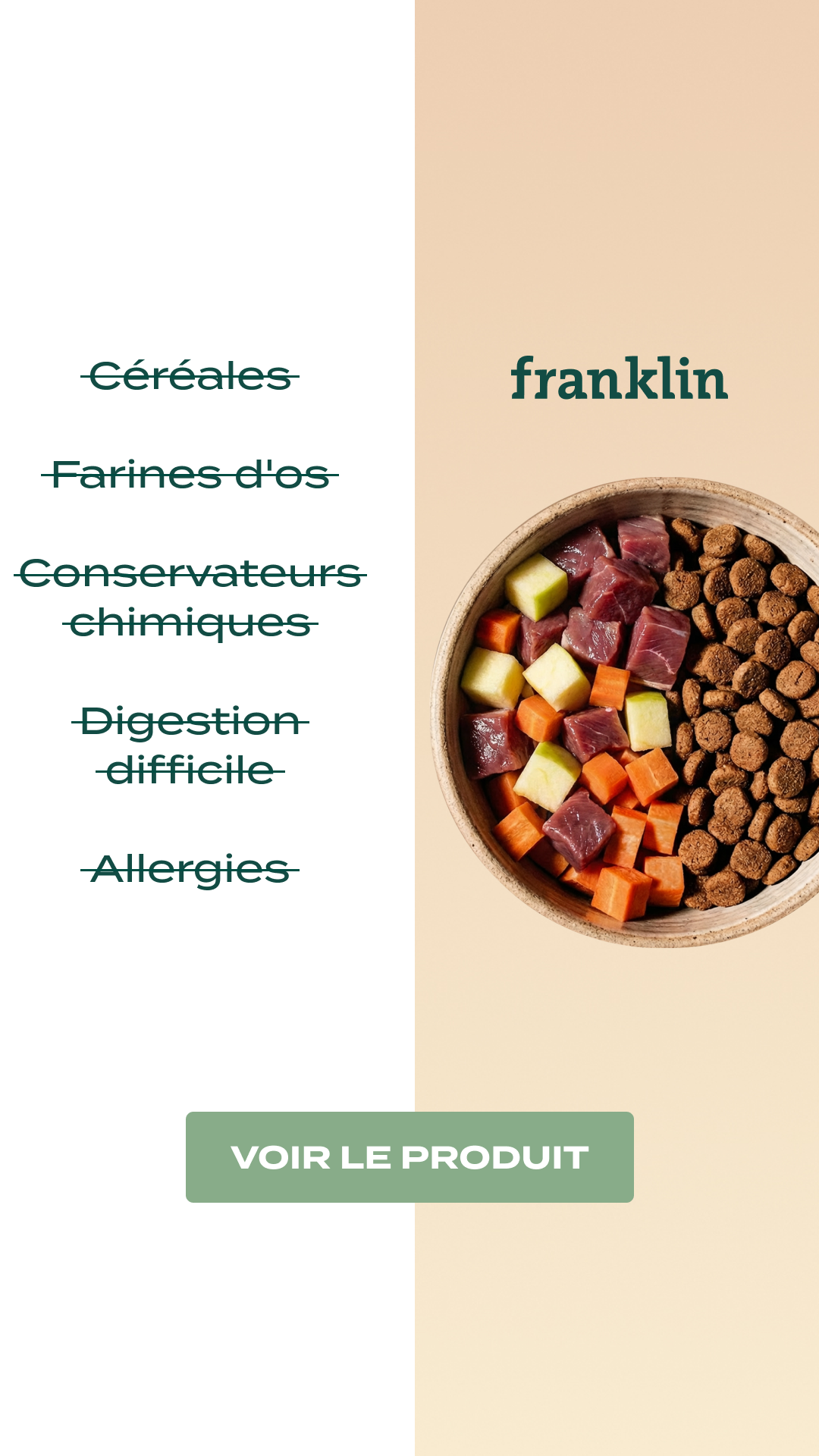 Franklin Pet Food Facebook ad