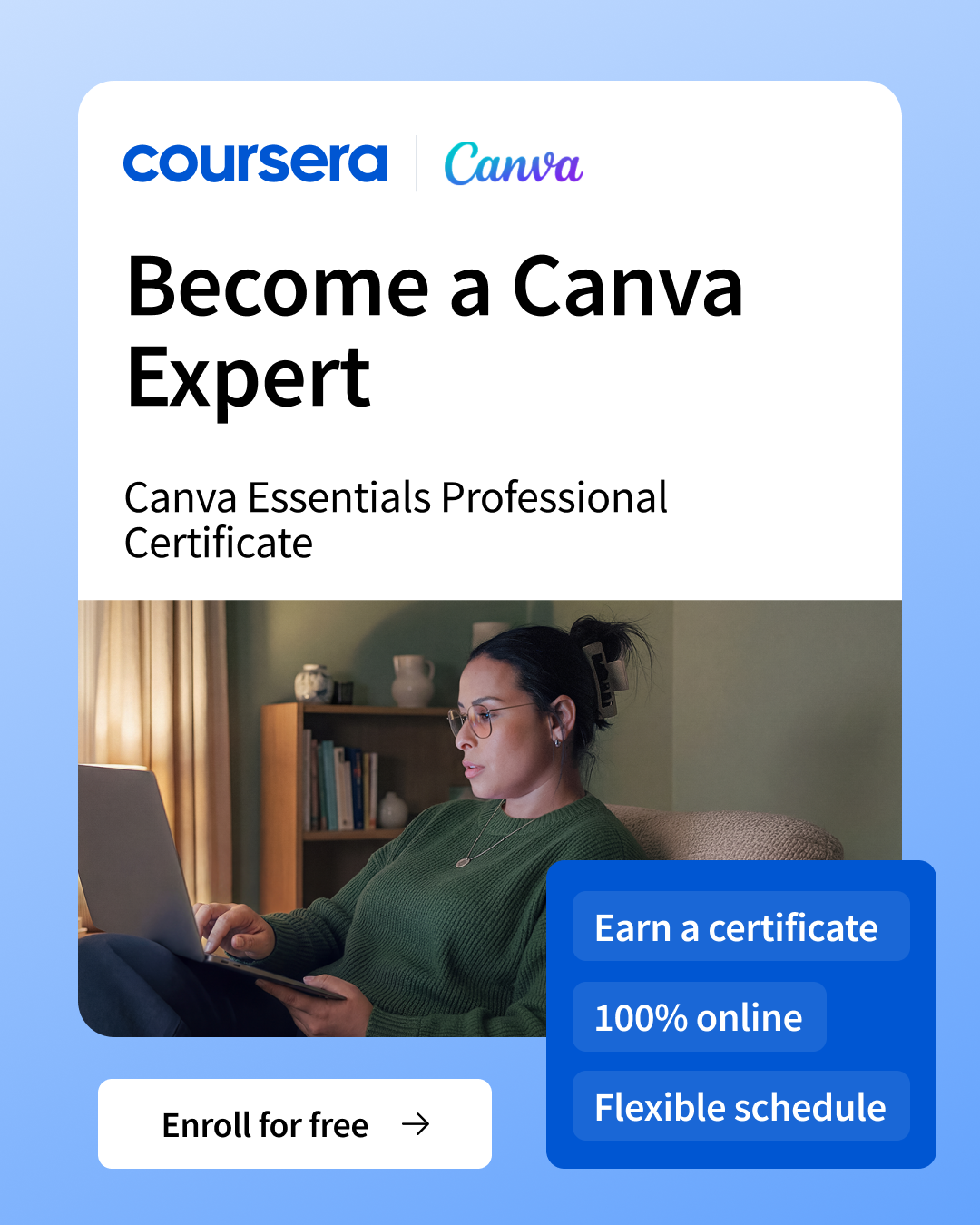 Coursera Facebook ad