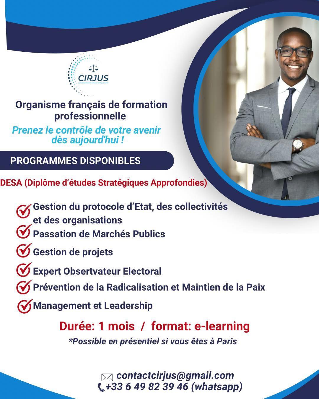 Cirjus Facebook ad: [ Formation DESA session décembre 2025 ]