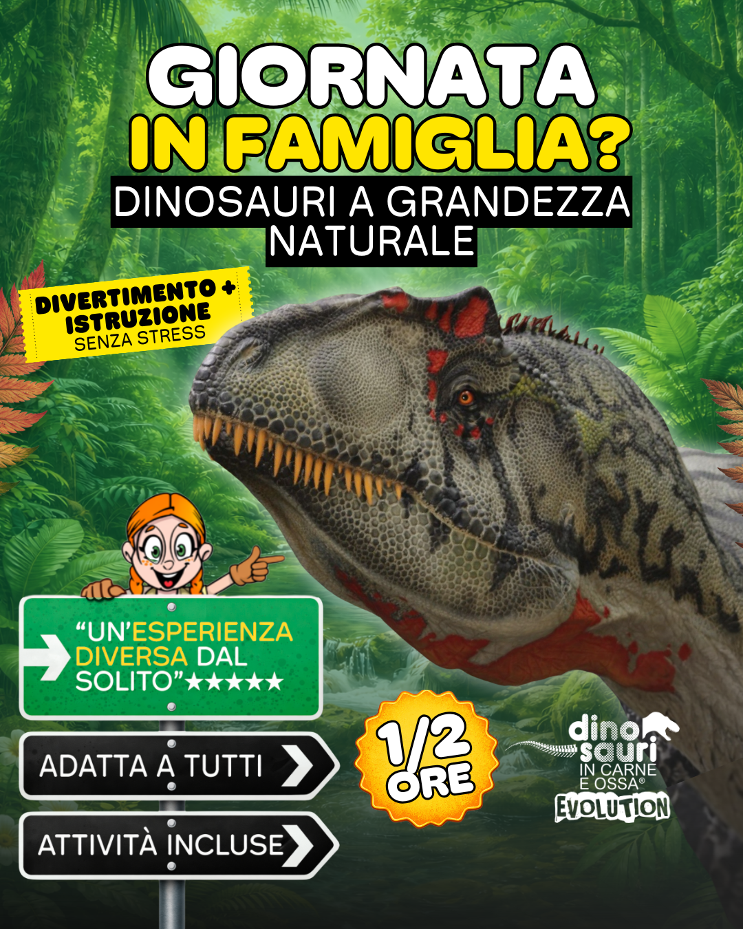 Dinosauri in Carne e Ossa Evolution San Lazzaro di Savena Facebook ad: 𝗗𝗶𝗻𝗼𝘀𝗮𝘂𝗿𝗶 𝗮 𝗴𝗿𝗮𝗻𝗱𝗲𝘇𝘇𝗮 𝗿𝗲𝗮𝗹𝗲 𝗮…
