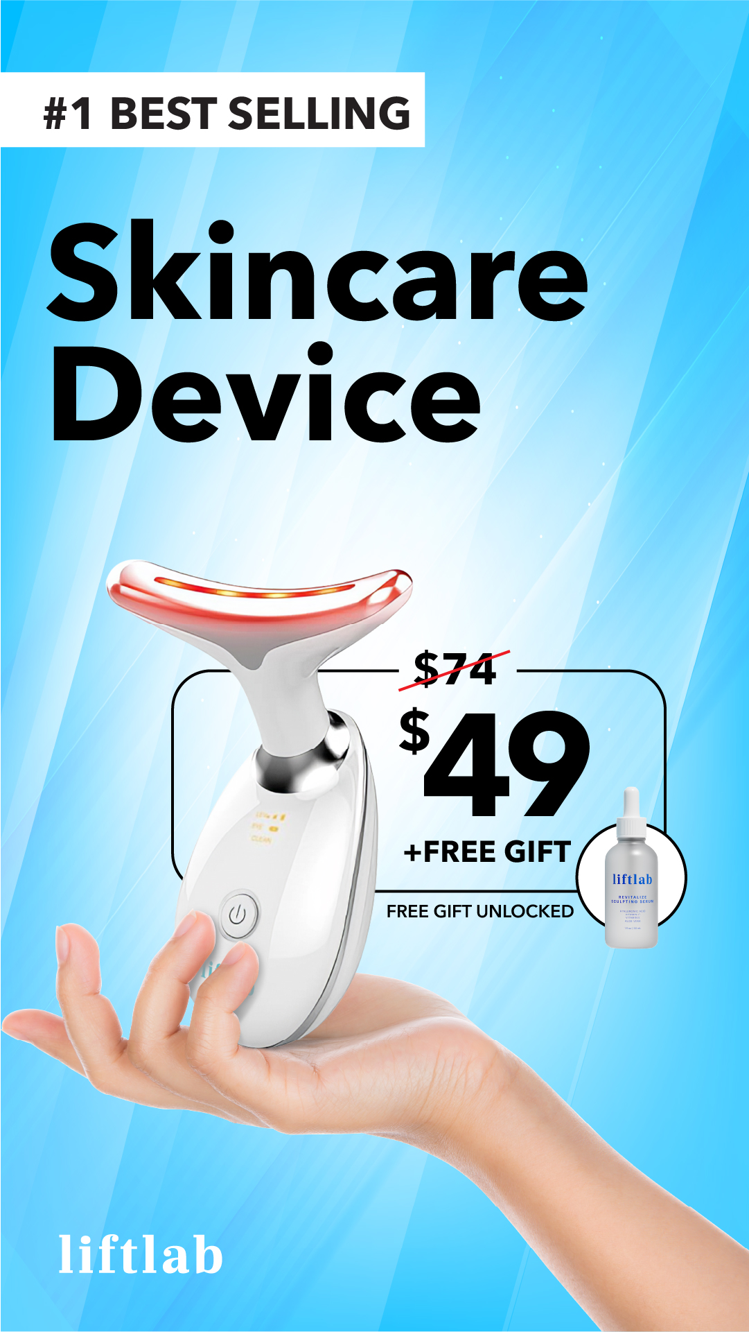Linda Lively M.D. Facebook ad: Today only: Get a free month of activating serum!