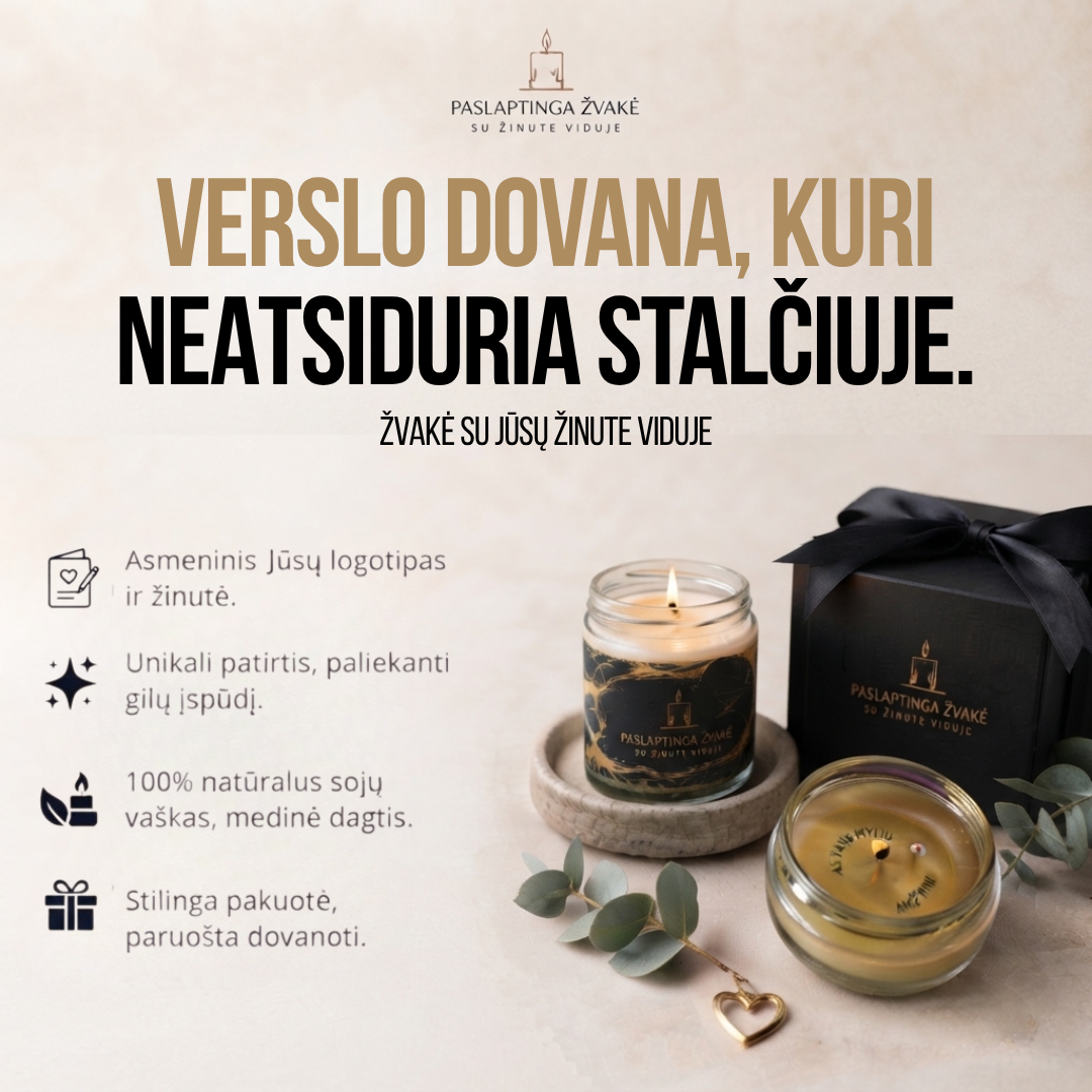 Paslaptinga Žvakė Facebook ad: Verslo dovana su slapta žinute viduje