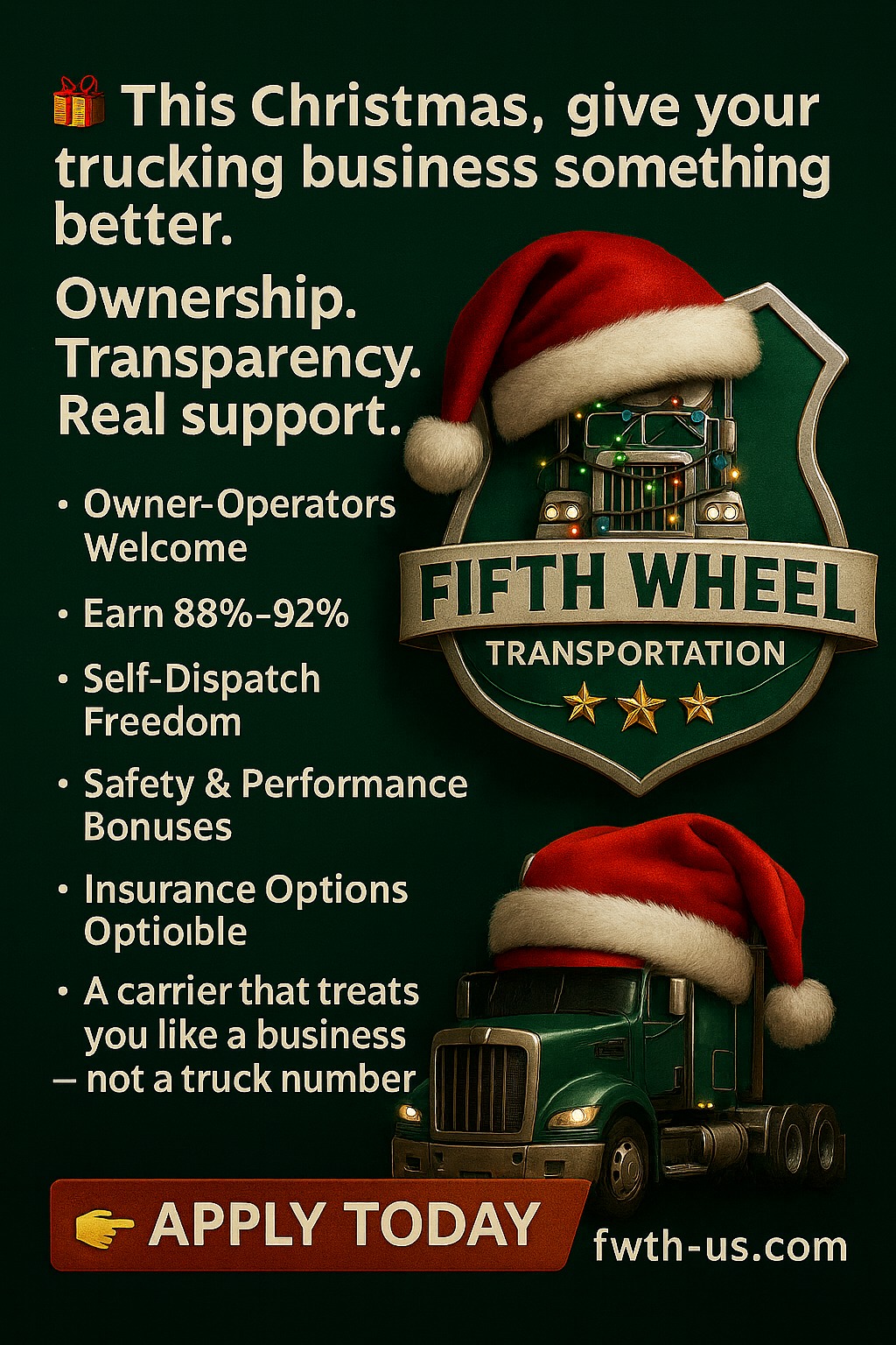 Fifth Wheel Transportation Facebook ad: FWTH