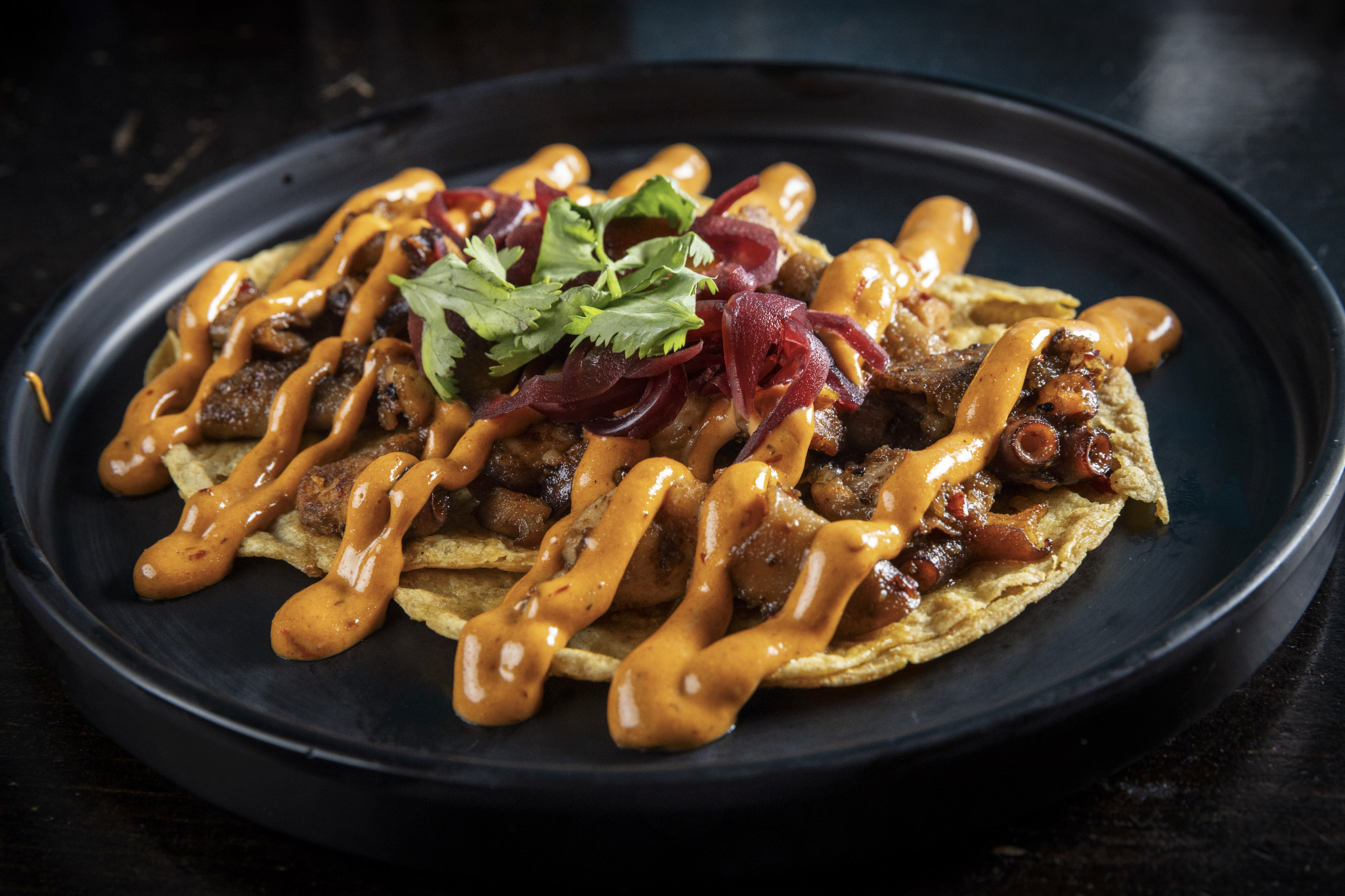 El Guayabo Aguachiles Facebook ad: Taco de Pulpo con Tripa