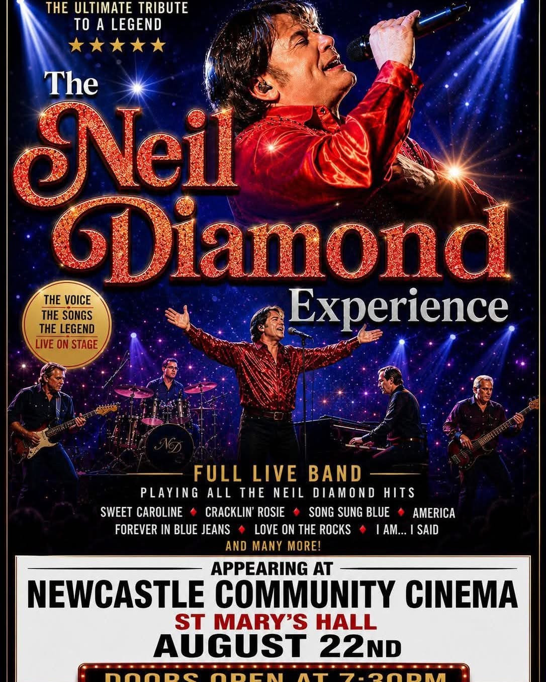 The Neil Diamond Experience - Ireland Facebook ad: Forever In Blue Jeans - The Neil Diamond Experience at…