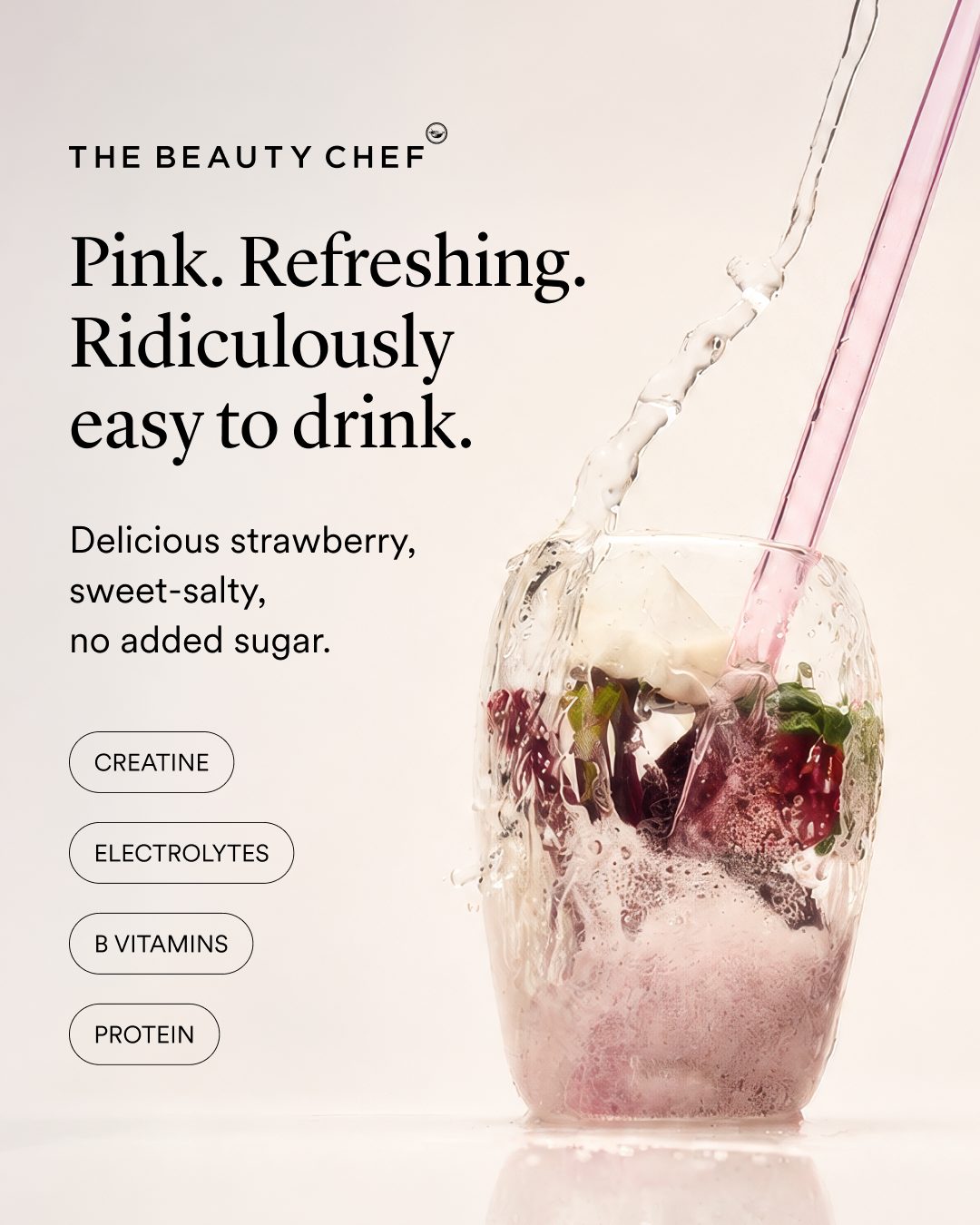The Beauty Chef Facebook ad: Electrolytes, creatine, protein and B vitamins in one scoop
