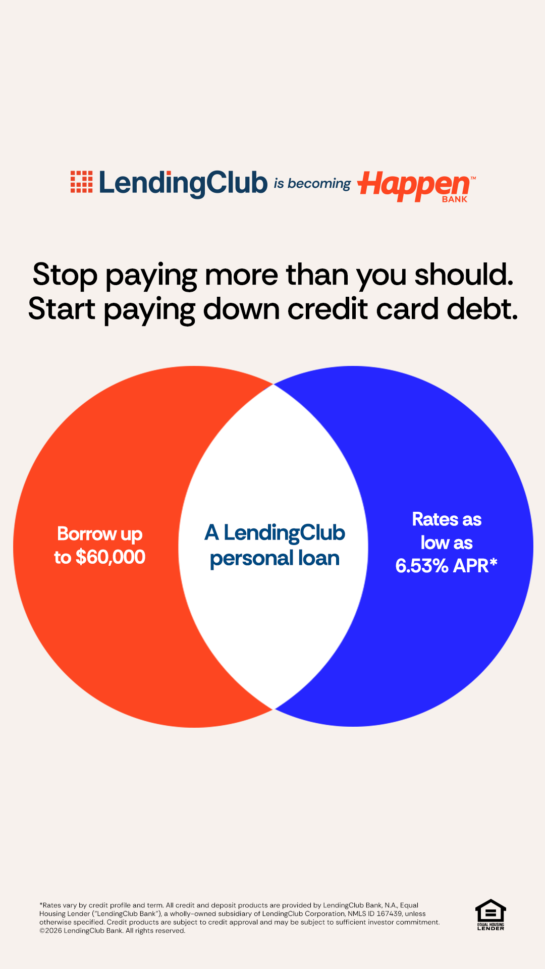 LendingClub Facebook ad