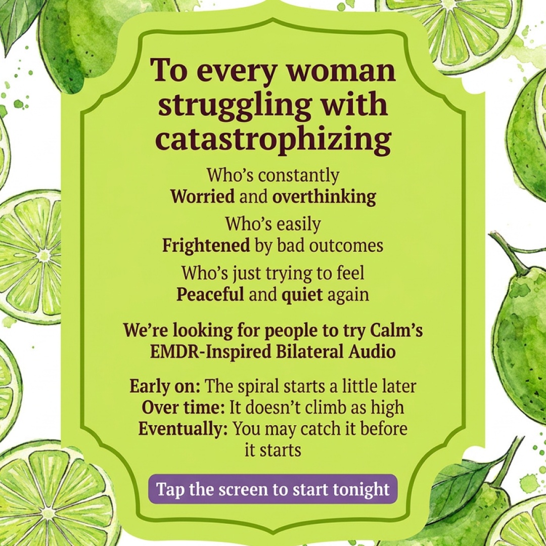 Calm Facebook ad: Take the quick test and find the EMDR-inspired sounds that…