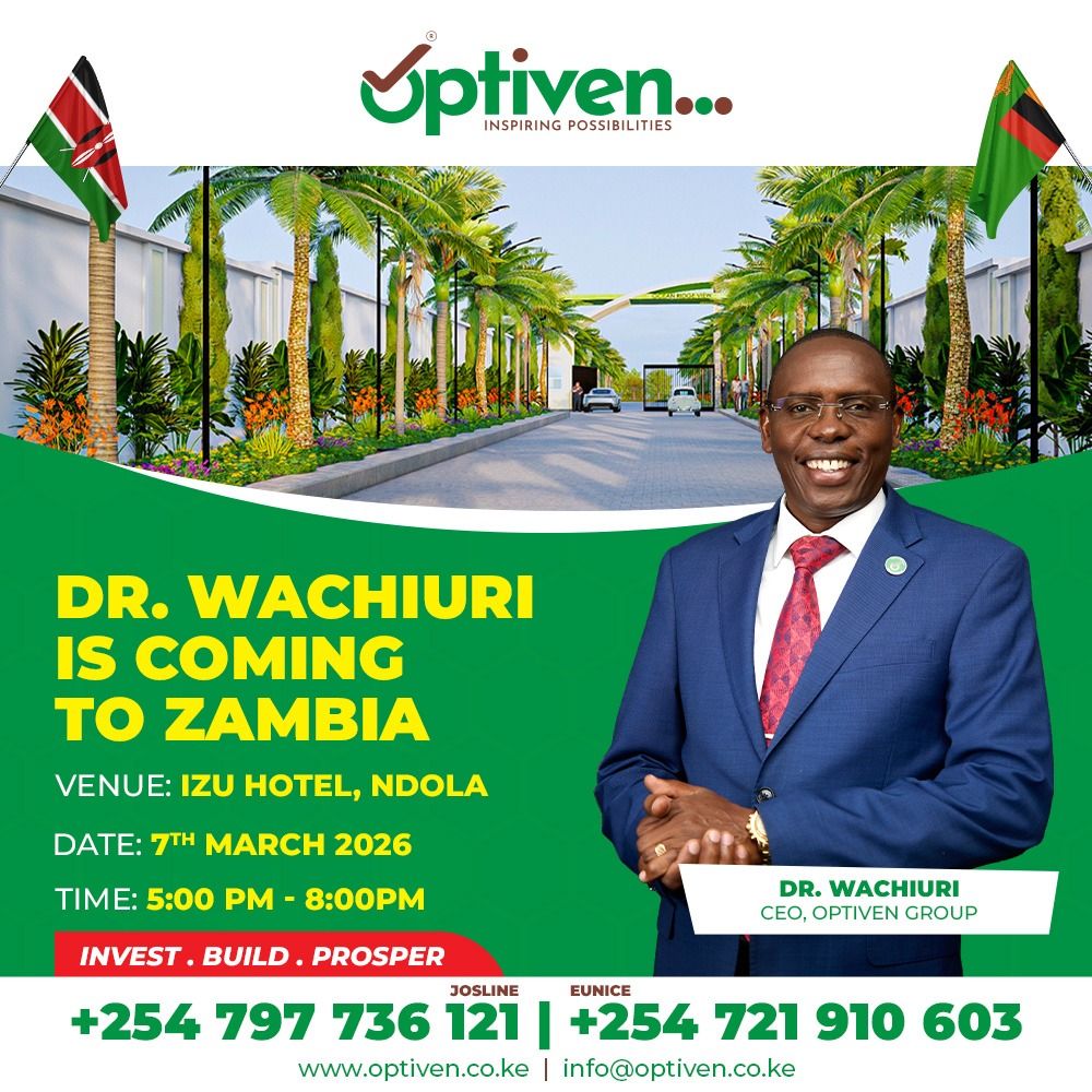 Optiven Diaspora Facebook ad: Saturday, 7th March 2026: Optiven Zambia Edition…